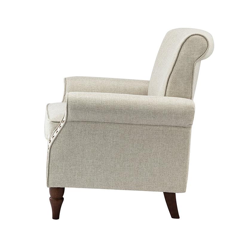 Hypanis Upholstered Armchair with Solid Wood Legs - Modern Living Room Accent Chair for Home, Office & Reading Nook - Comfortable Lounge Chair for Relaxing & Decor