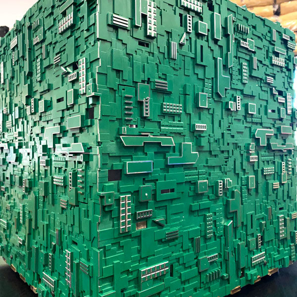 Star Trek Borg Cube ATX PC Case - Green Edition | High-Performance Gaming Tower | Ready to Ship | Perfect for Sci-Fi Fans & Gaming Setups