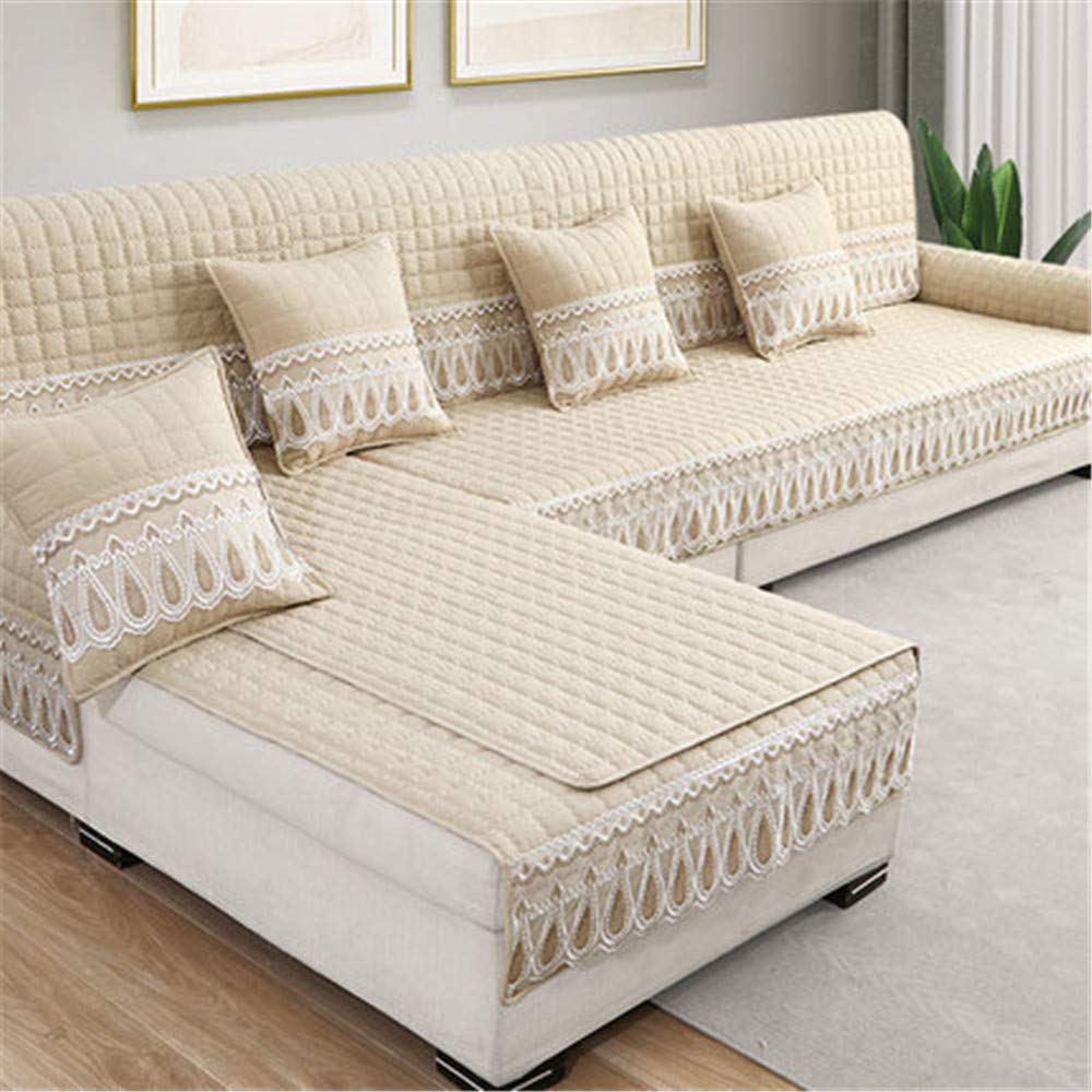 Premium L-Shaped Sectional Sofa Cover - Anti-Slip Furniture Protector for Pets & Kids | Waterproof Stretchable Couch Cover for Living Room, Family Room & Home Theater