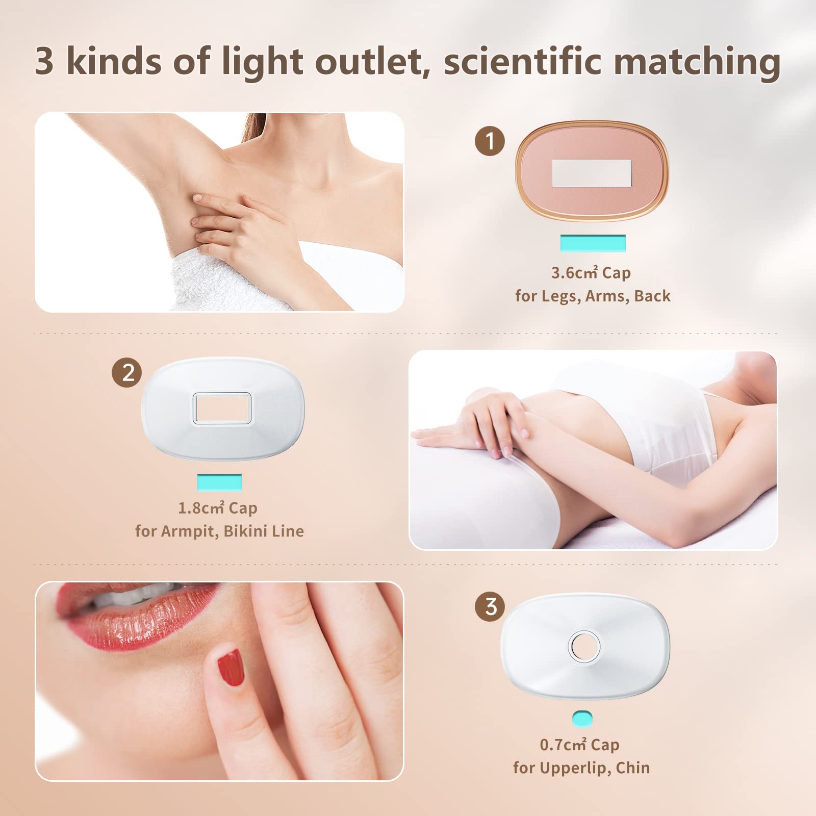 IPL Hair Removal Device - Permanent Laser Hair Remover with Sapphire Cooling Technology | 999,900 Flashes, 9 Energy Levels, 3 Functions & 2 Modes | Painless At-Home Hair Removal for Legs, Face, Bikini Line & Body | Perfect for Smooth Skin All Year Round