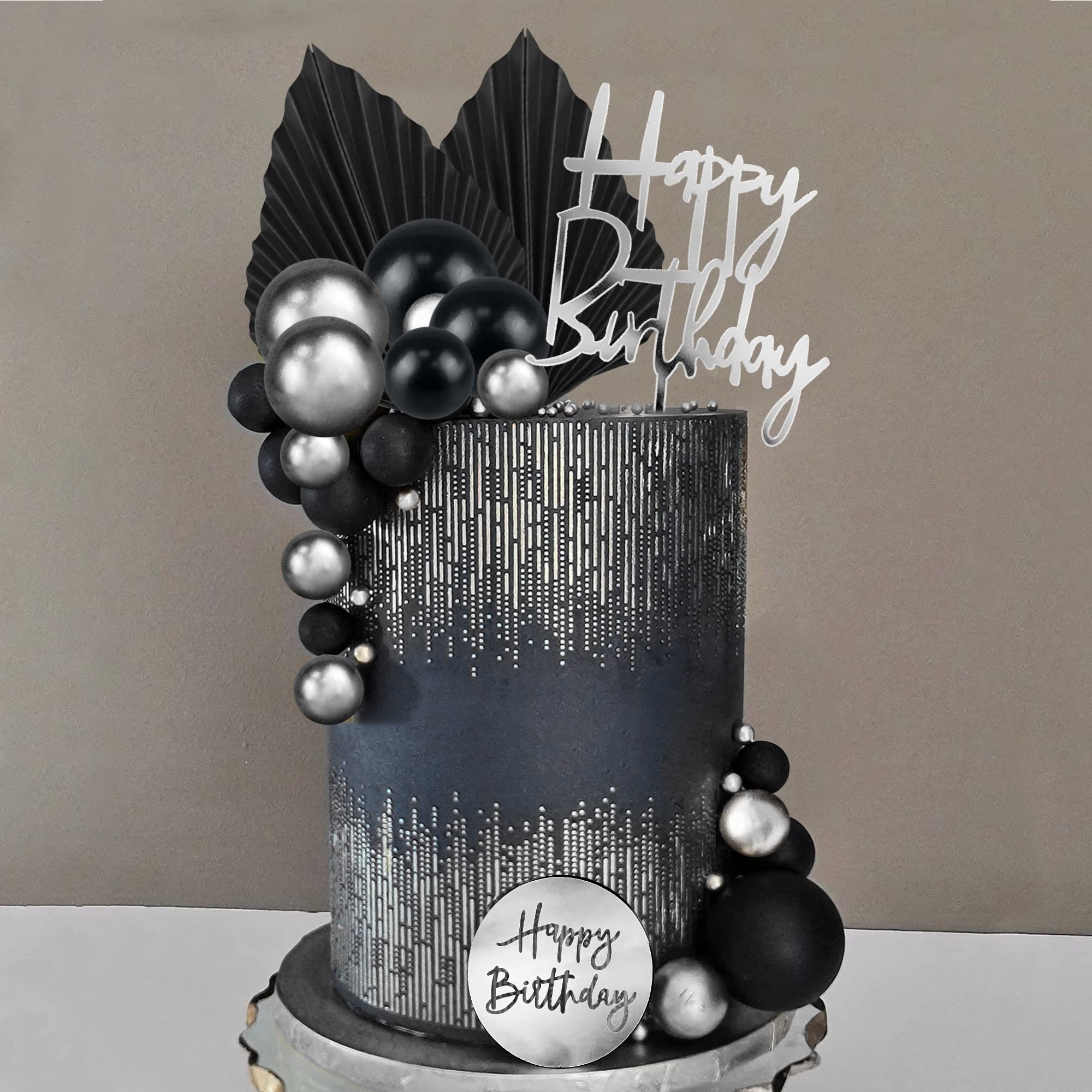 25 PCS Acrylic Happy Birthday Cake Topper Set with Numbers 0-9, Crown & Ball Shaped Cake Decorations - Perfect for Kids and Adults Birthday Parties (Style 3) | Ideal for Birthday Cakes, Cupcakes, and Dessert Table Decor