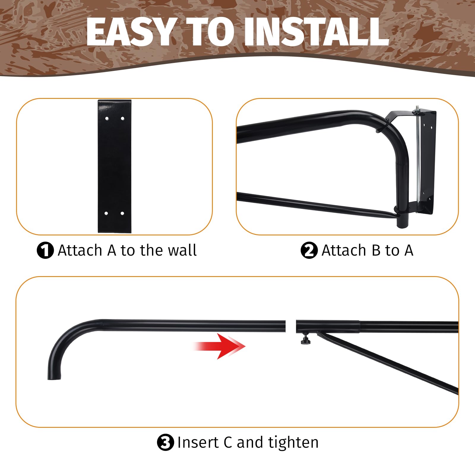 **Horse Wash Stall Hose Boom - 180° Swivel Wall Mount Hose Boom Arm for Horse Washing, Prevents Tangling & Trampling, Fits Standard Garden Hose (Hose Not Included) - Ideal for Stable, Barn & Equine Care**