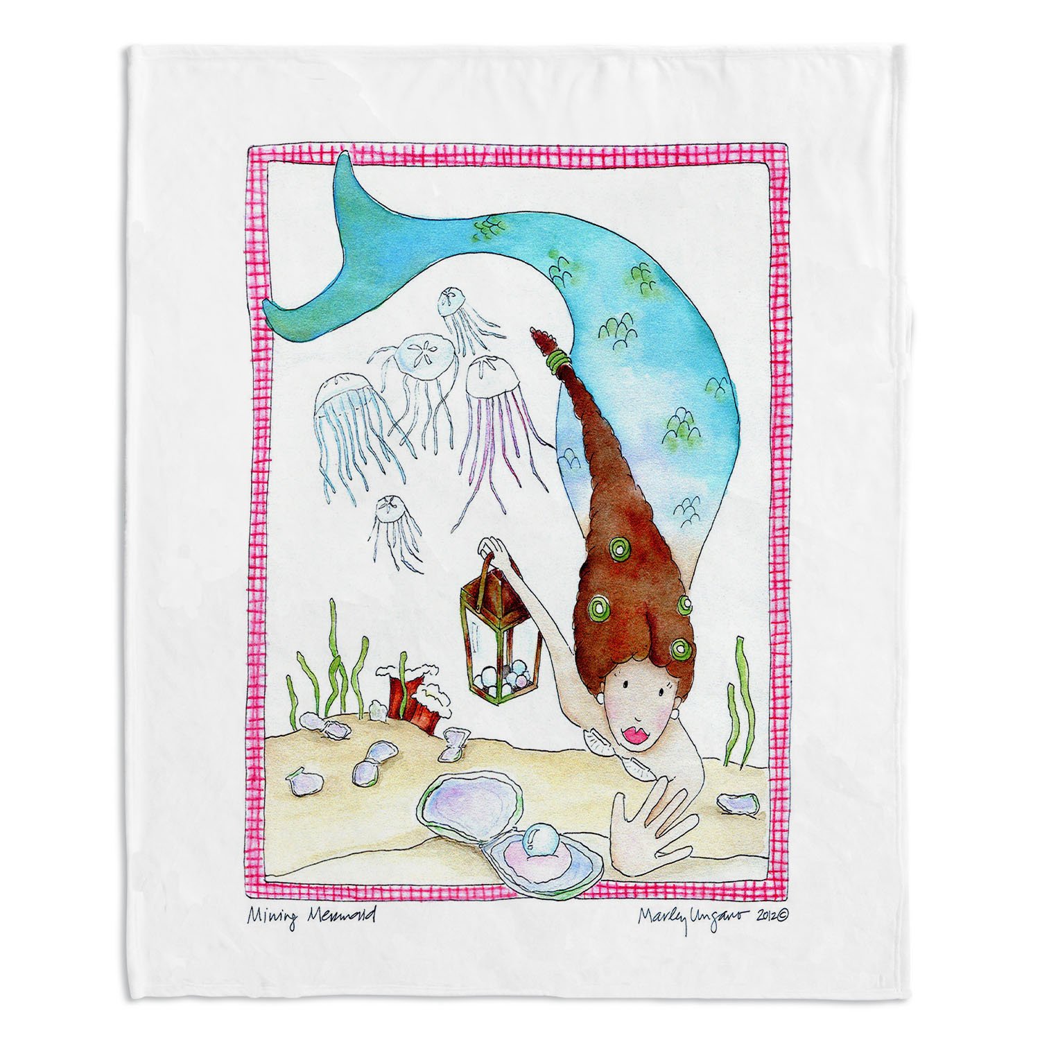 Marley Ungaro Mining Mermaid Soft Fuzzy Fleece Blanket for Toddlers - 40