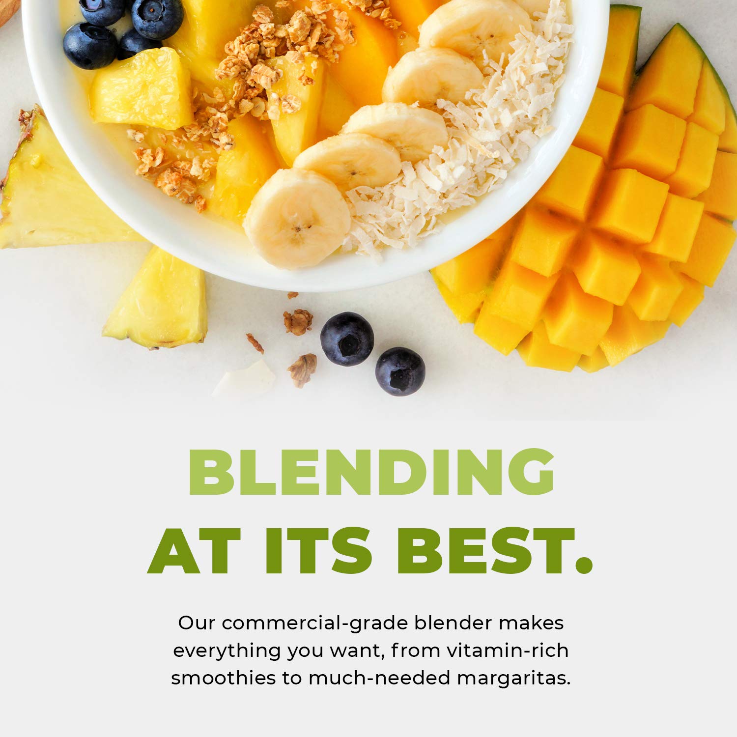 Cleanblend 1800W Commercial Blender - 3HP High-Performance Countertop Blender with 64oz Jar & Stainless Steel Blades | 5-Year Warranty | Perfect for Smoothies, Juices, Soups & Professional Kitchen Use
