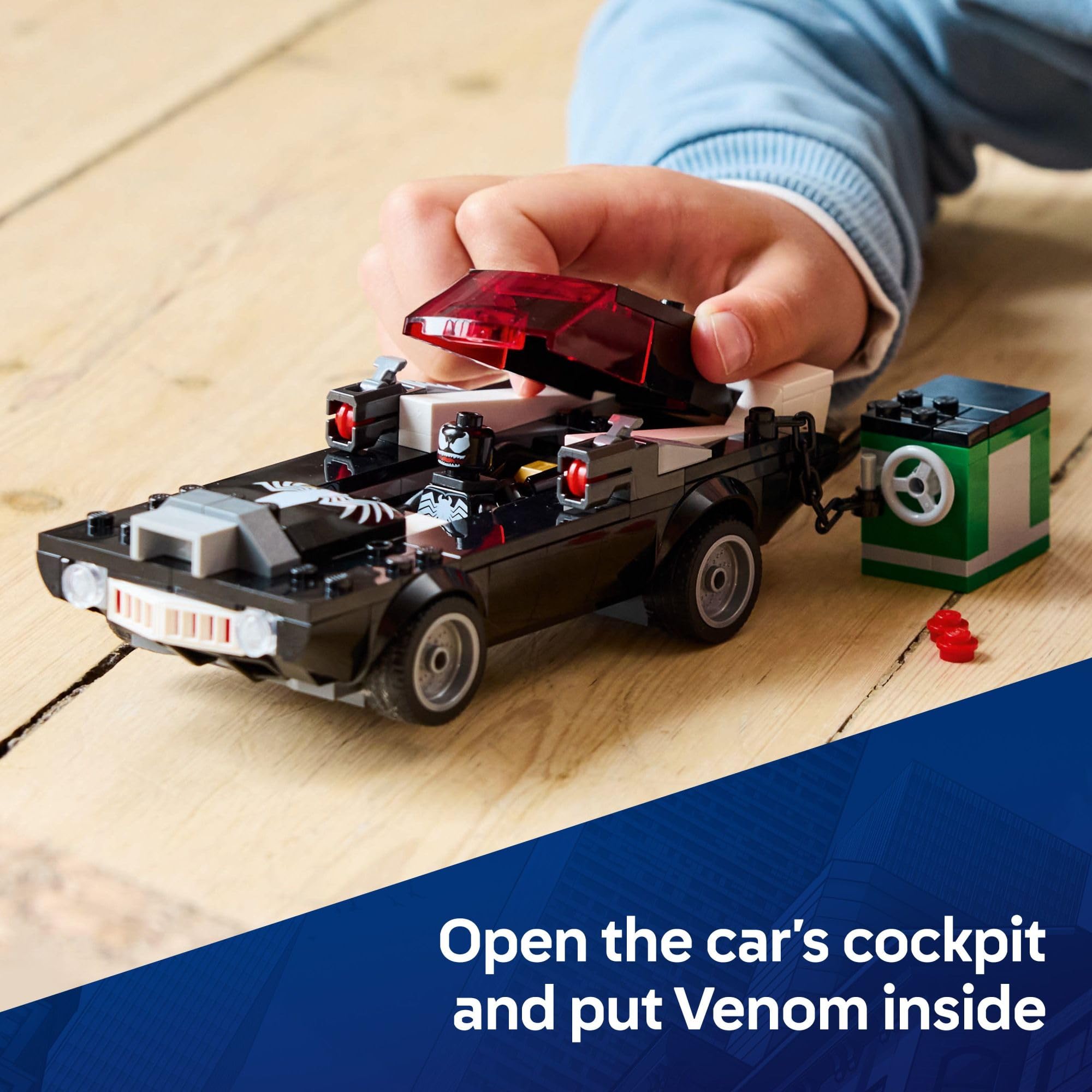 LEGO Marvel Spider-Man vs. Venom Muscle Car Building Set with 3 Superhero Minifigures - Creative Construction Toy for Kids Ages 7+ - Perfect Birthday Gift for Boys & Girls - Great for Superhero Playtime & Collectible Display (Set 76309)