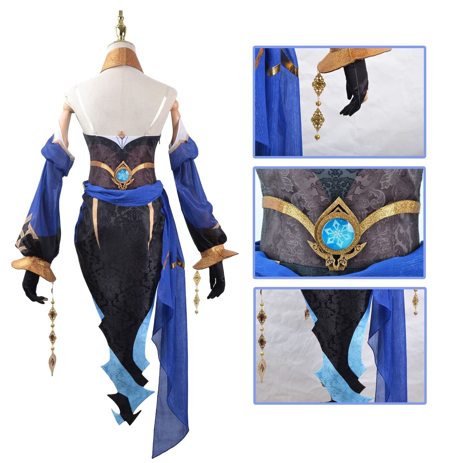 CR ROLECOS Layla Cosplay Costume for Genshin Impact - Full Outfit Set with Uniform (Size XS) | Perfect for Halloween, Anime Conventions & Roleplay Events