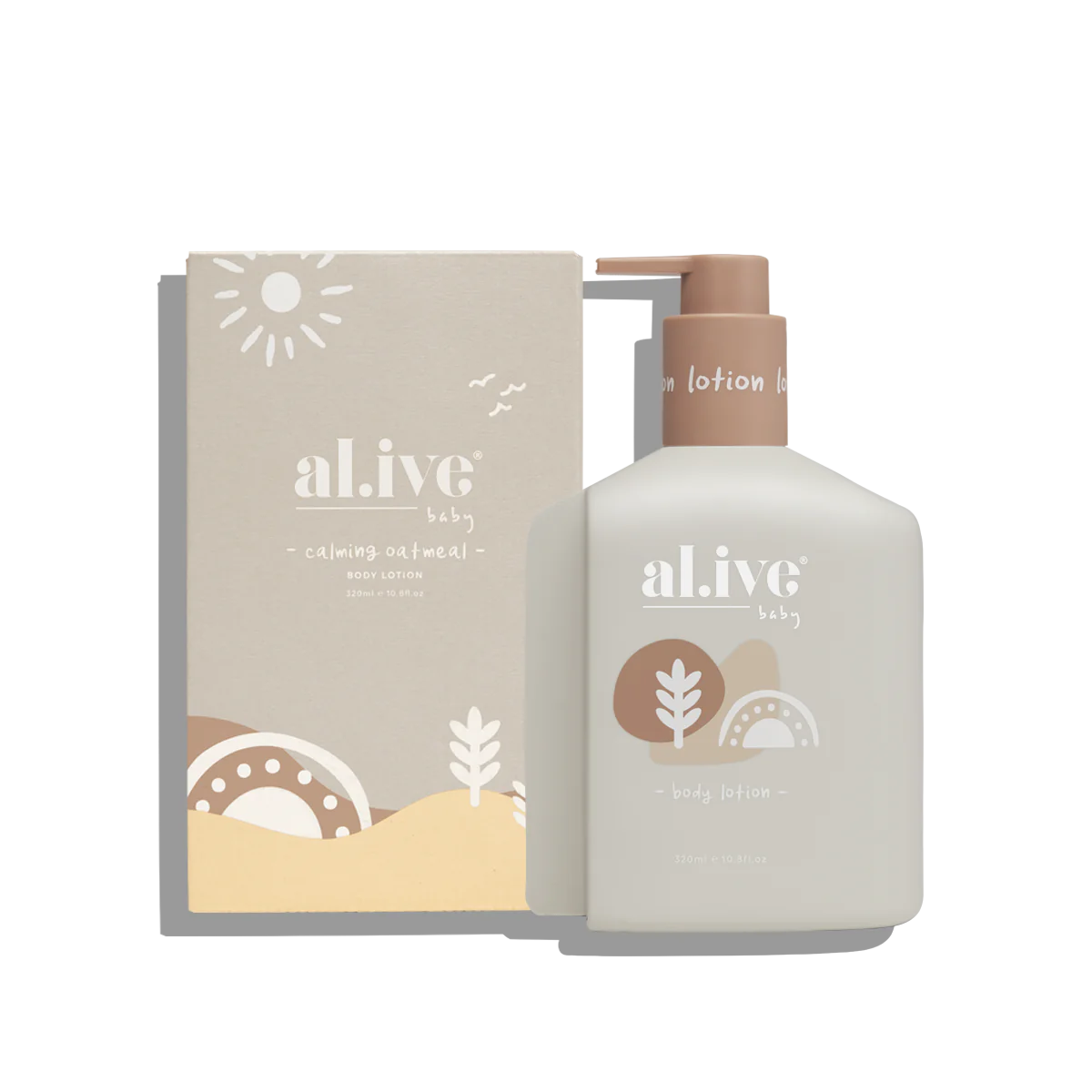 Alive Baby Calming Oatmeal Body Lotion - Hypoallergenic Moisturizer for Sensitive Skin - Perfect for Daily Baby Care & Eczema Relief