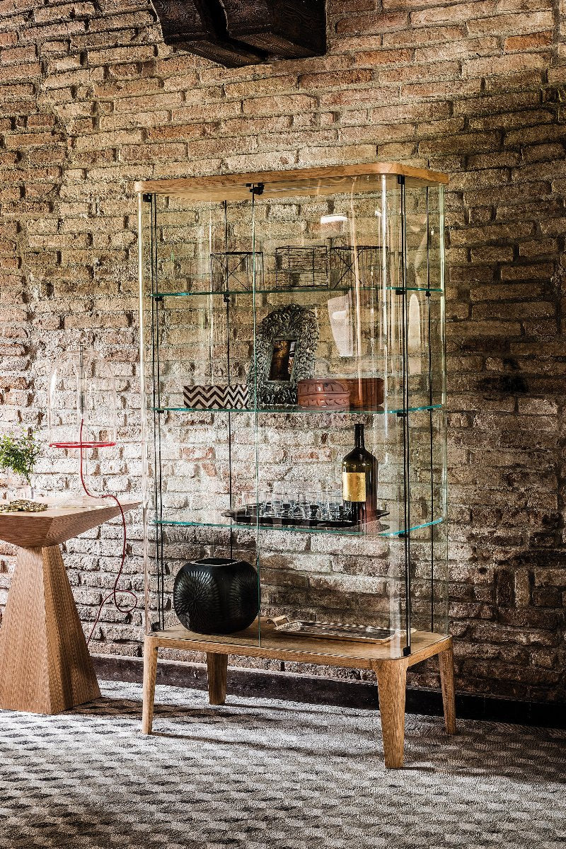 CHANTAL Glass Display Cabinet - Elegant Showcase for Collectibles, China, and Home Decor | Perfect for Living Room, Dining Room, or Office Display
