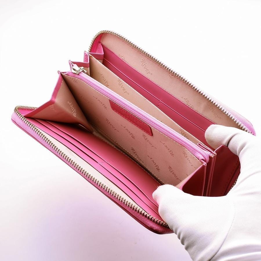 Pink Crocodile Leather Women's Long Wallet Purse - Elegant RFID Blocking Clutch for Everyday Use & Special Occasions