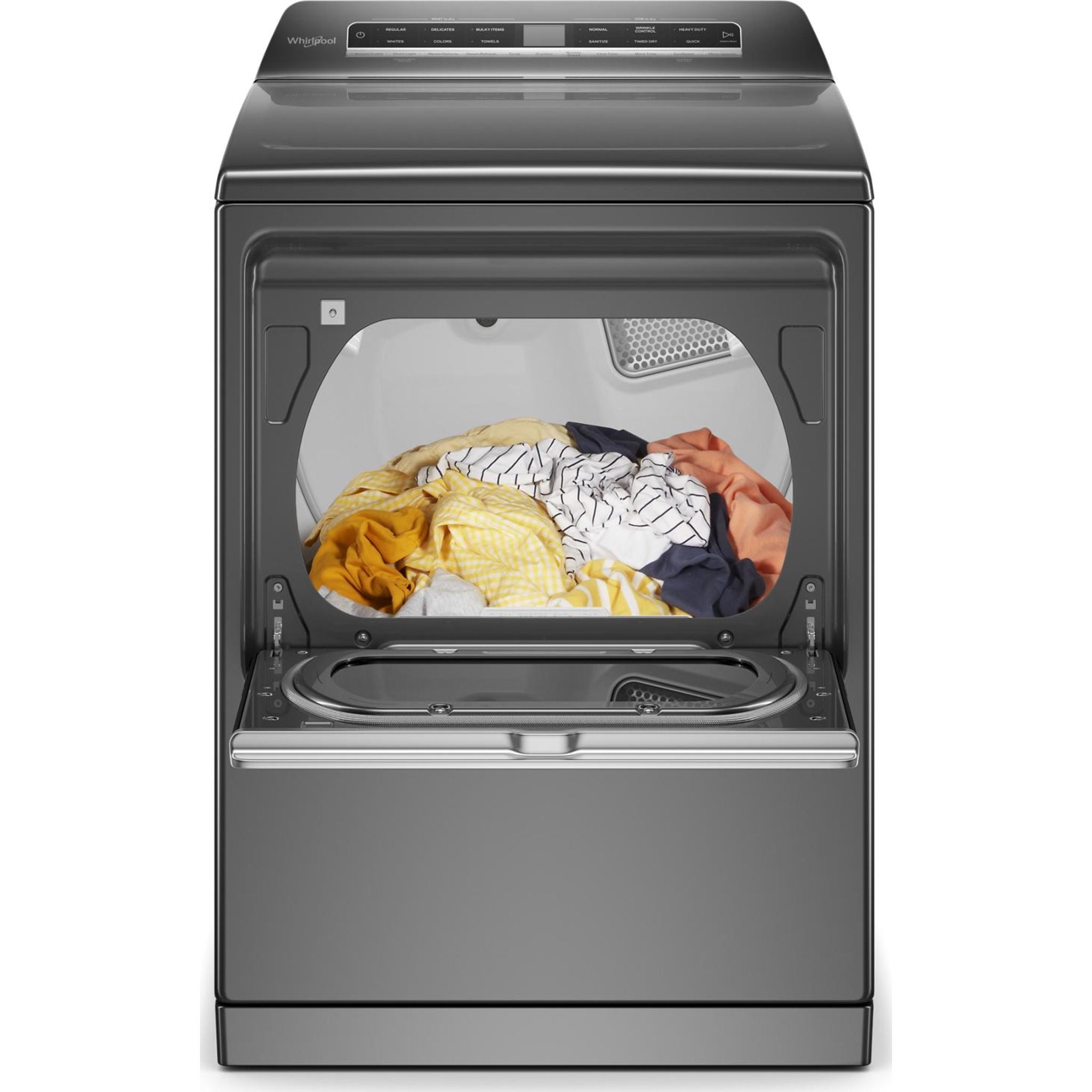 Whirlpool YWED7120HC Electric Dryer in Chrome Shadow - High Efficiency, Large Capacity Laundry Dryer for Home & Apartment Use