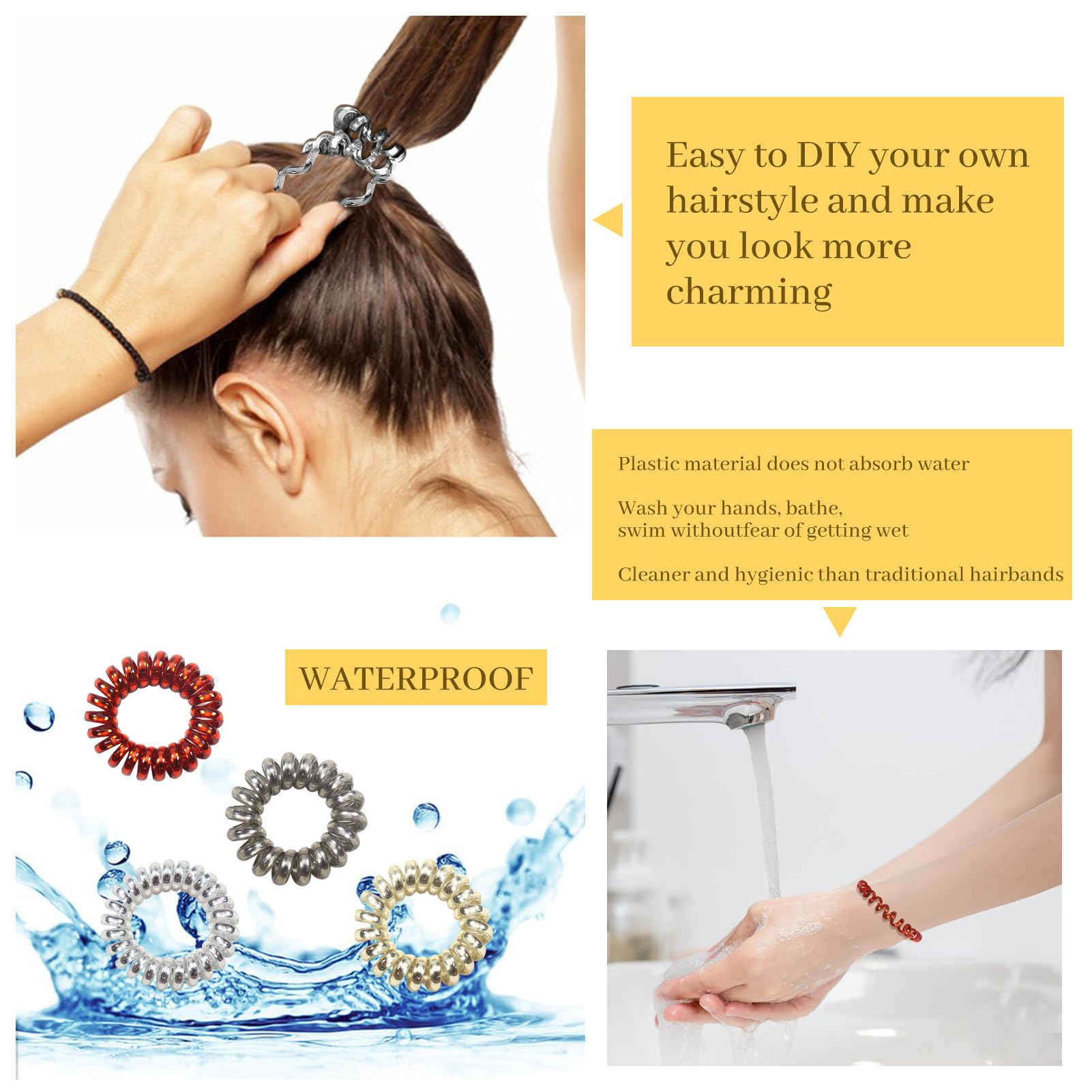 28 Pcs Hair Ties Scrunchies for Women - No Damage Ponytail Holders for Thick Hair - Gym & Daily Use