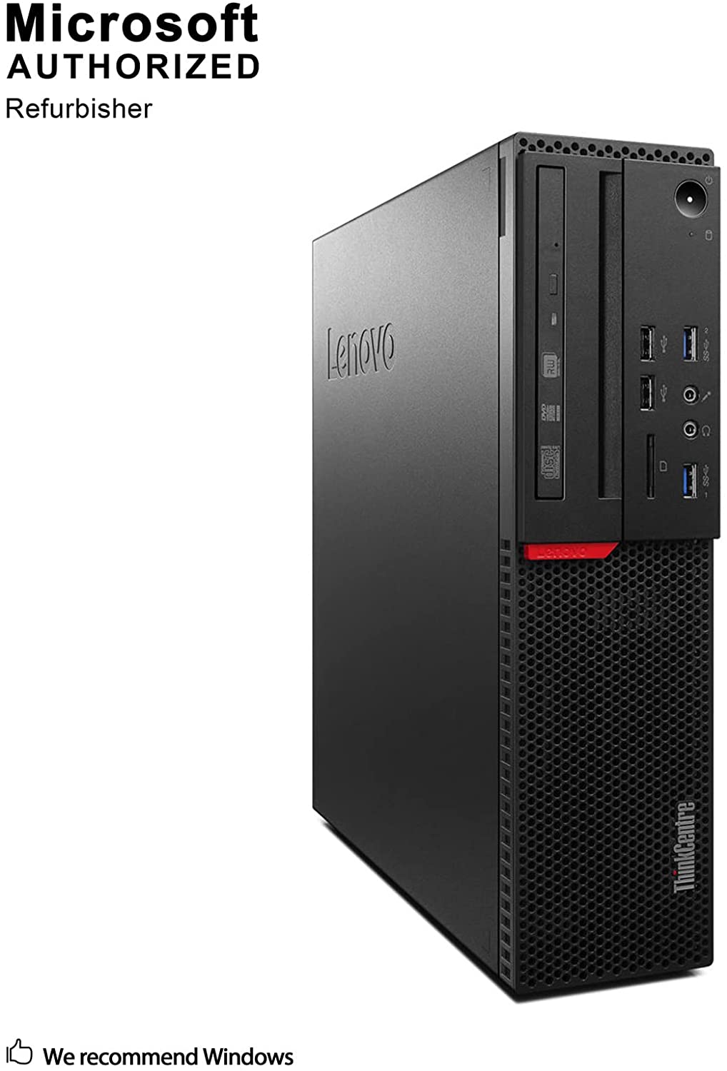 Lenovo ThinkCentre M910s SFF Business Desktop - Intel Core i5-6500 Quad-Core 3.2GHz, 8GB DDR4 RAM, 256GB SSD, WiFi, Windows 10 Pro | Triple Monitor Support with DisplayPort & VGA | Compact Office Computer for Small Business & Enterprise Use