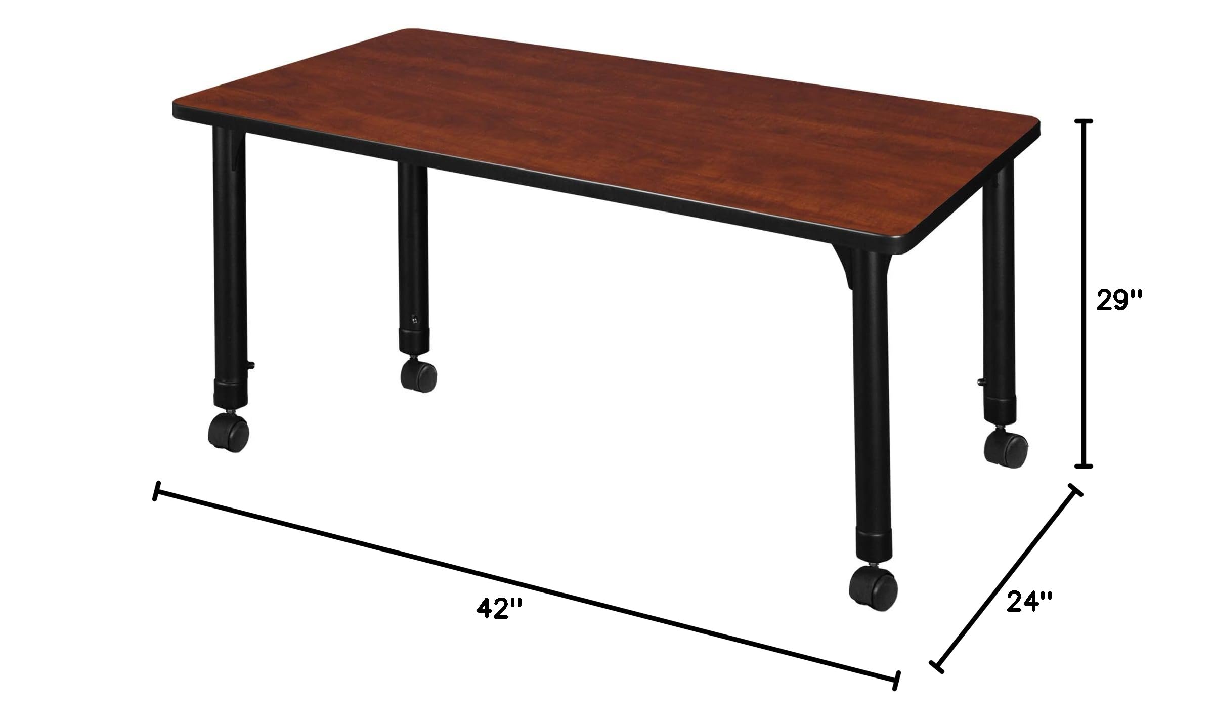 Regency Kee Height Adjustable Mobile Classroom Table - 42
