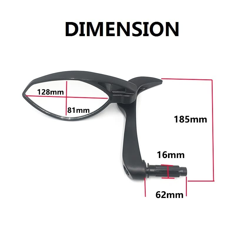 Black 22mm Motorcycle Side Mirrors & Handguards - Universal Fit for Benelli TNT 125/135 - Durable Brake/Clutch Lever Protection - Enhanced Rear View Safety for Street & Off-Road Riding