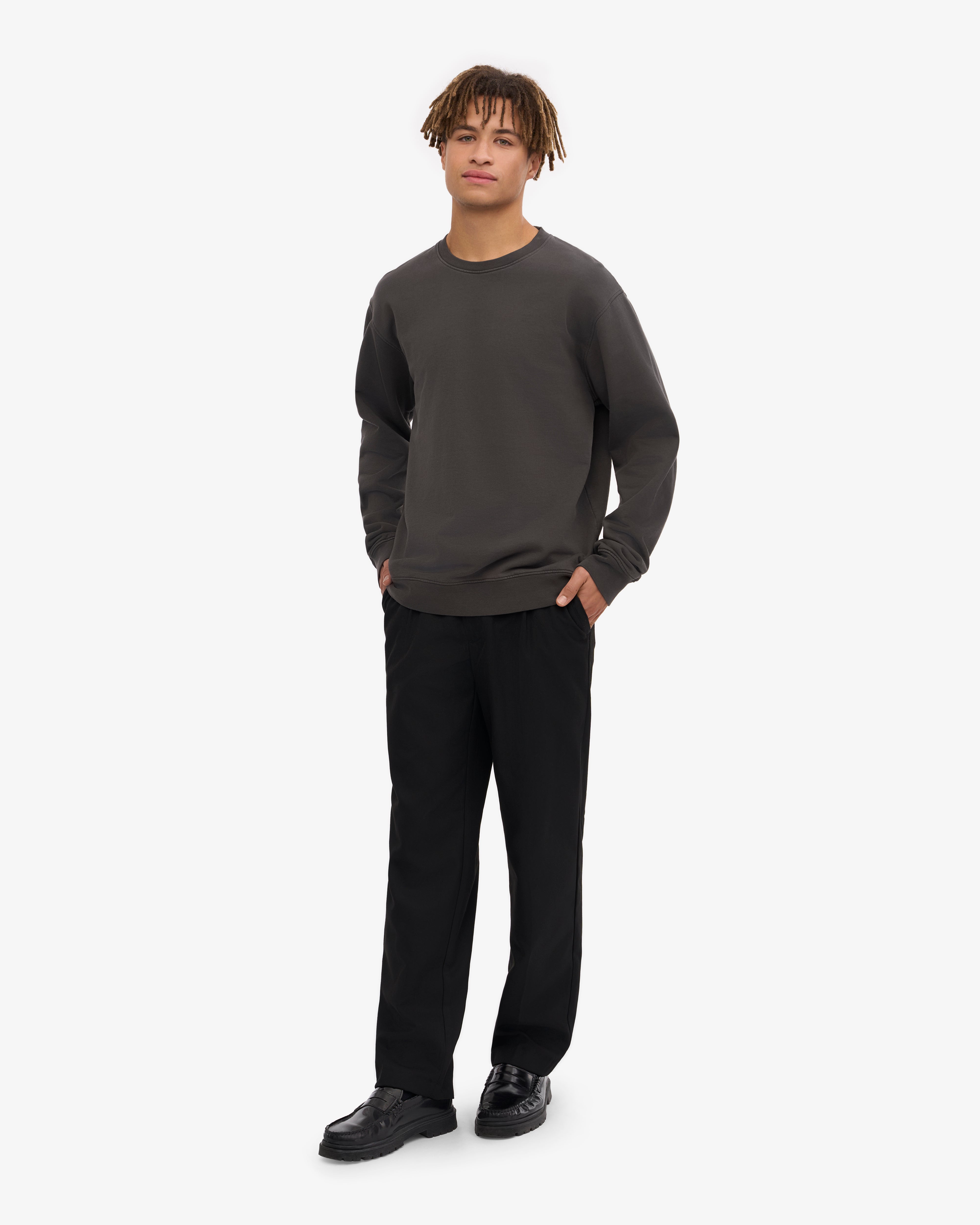 Classic Organic Cotton Crew Neck T-Shirt for Men - Soft & Comfortable Lava Grey - Perfect for Casual Wear, Gym & Everyday Outfits