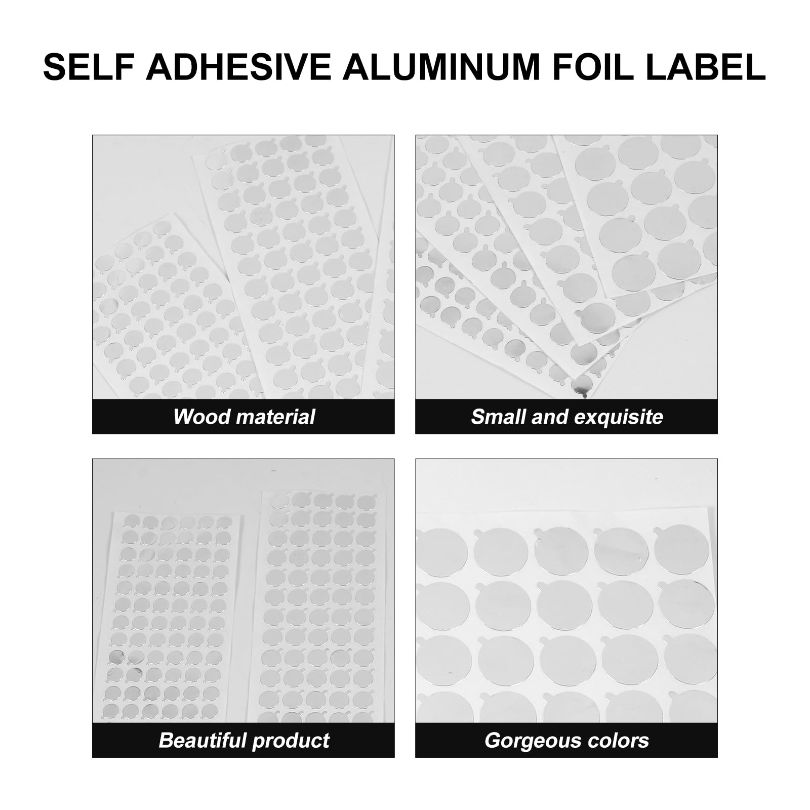 EXCEART Self-Adhesive Aluminum Foil Sealing Stickers - 6 Sheets Heat-Resistant Bottle Stoppers for Candle Making, DIY Crafts, Home Brewing & Cosmetic Containers | Perfect for Mason Jars, Essential Oils & Homemade Gifts