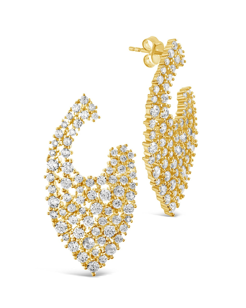Priscilla CZ Statement Stud Earrings for Women - Sparkling Cubic Zirconia Fashion Jewelry - Perfect for Parties, Weddings & Everyday Wear