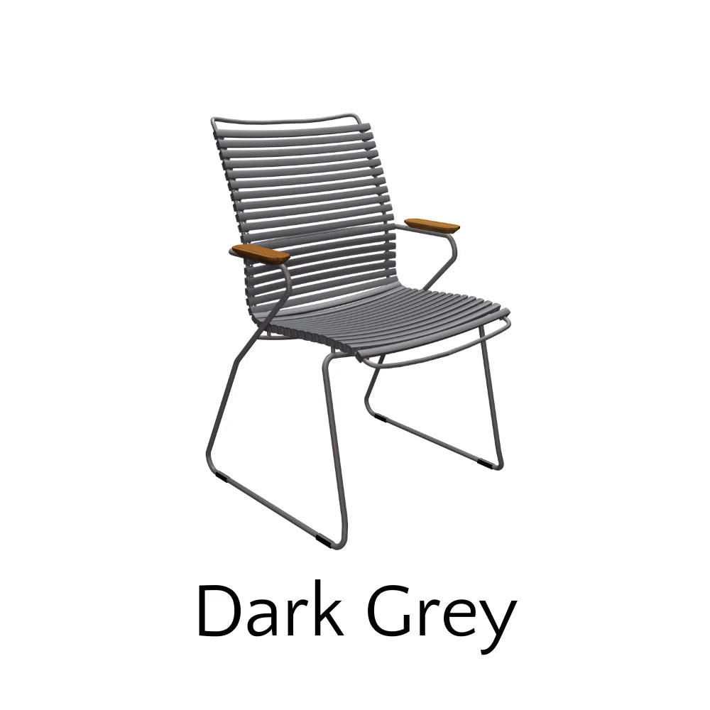 CLICK Outdoor Dining Chair with Tall Back - Patio, Garden, Poolside, and Restaurant Seating - Weather-Resistant and Comfortable for Outdoor Use