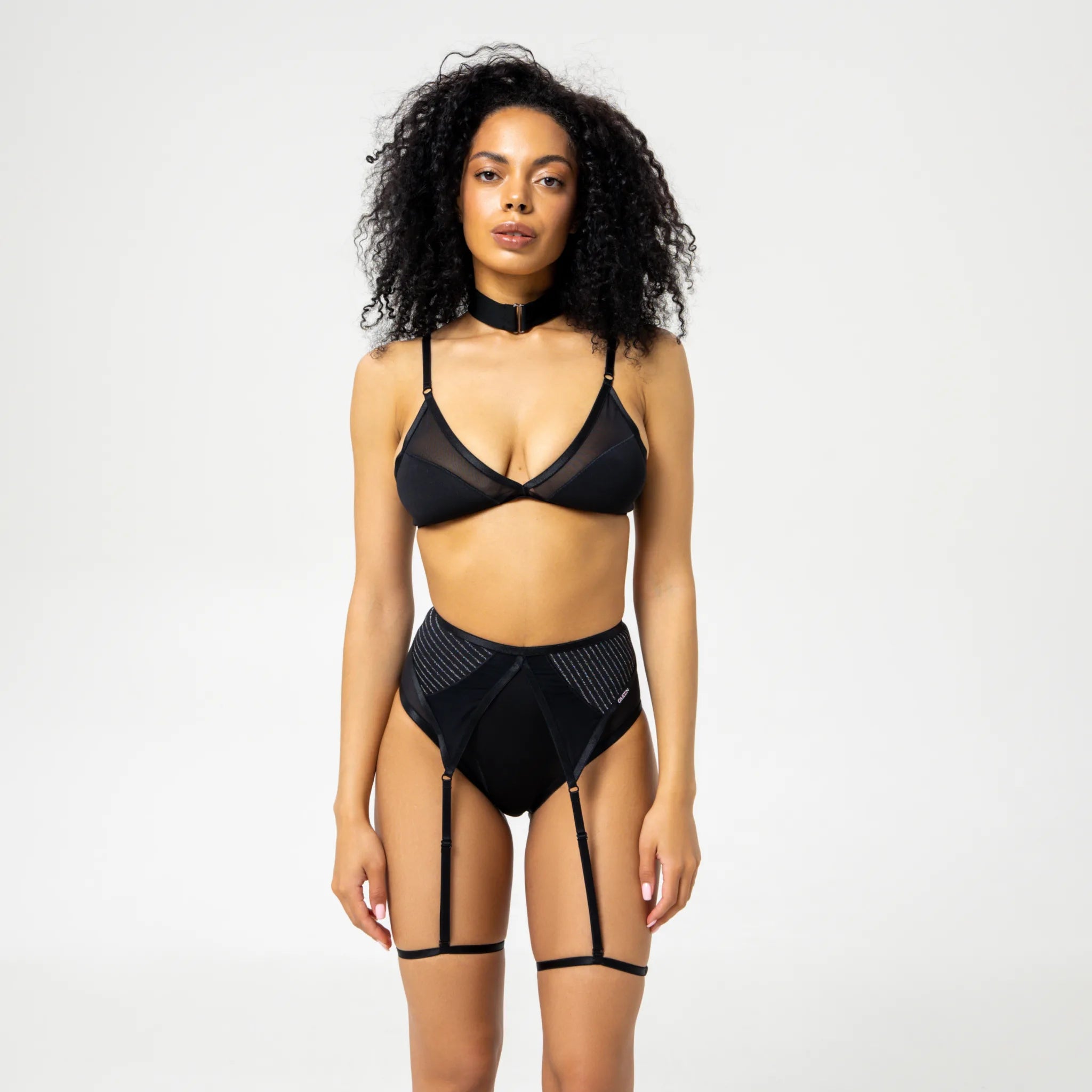 Black Diamond Garter Belt - Sexy Lingerie for Women, Bridal & Boudoir Photography, Special Occasions & Romantic Nights