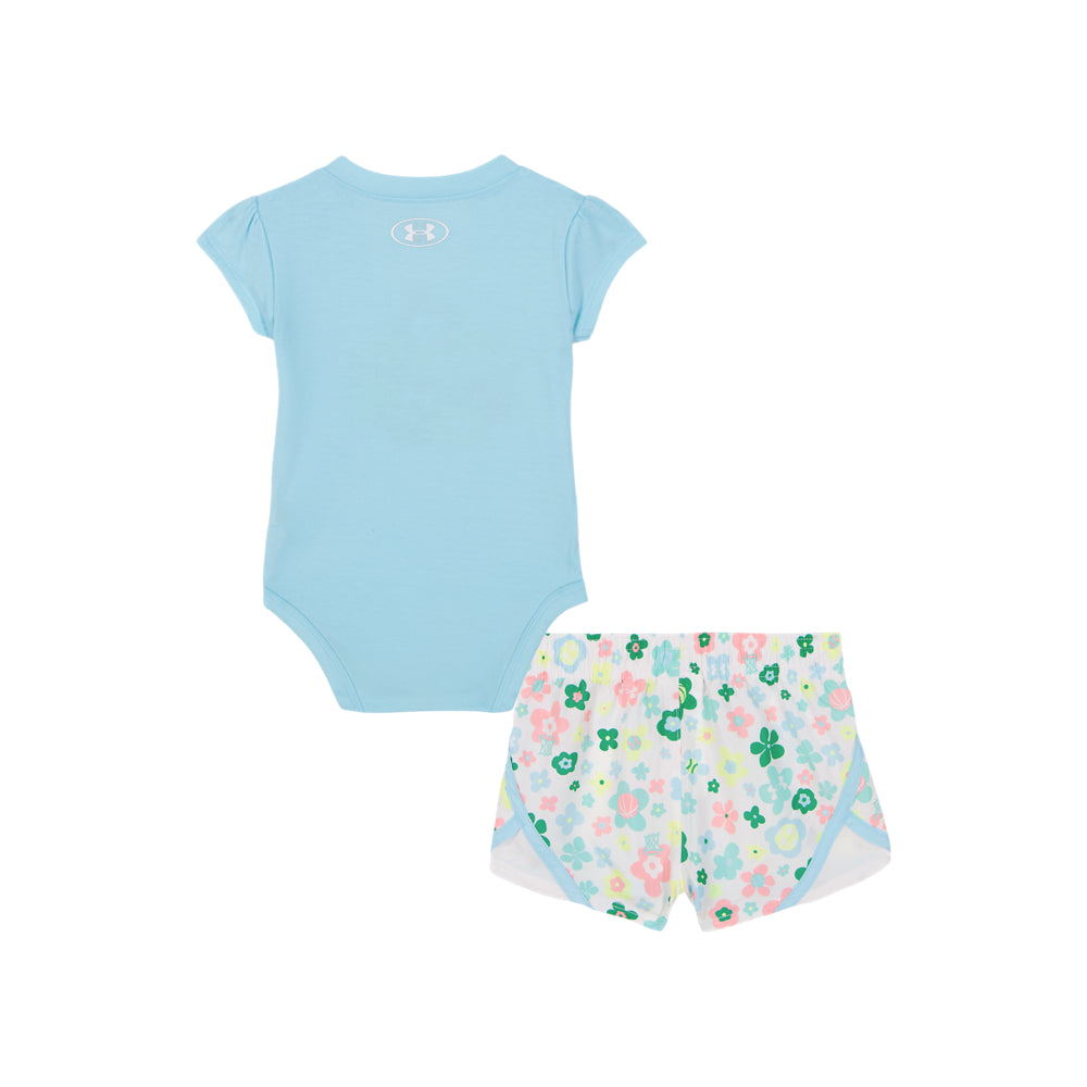 Under Armour Girls' Infant All Sports Shorts & Onesie 2-Piece Set - Perfect for Playtime, Gym & Everyday Comfort