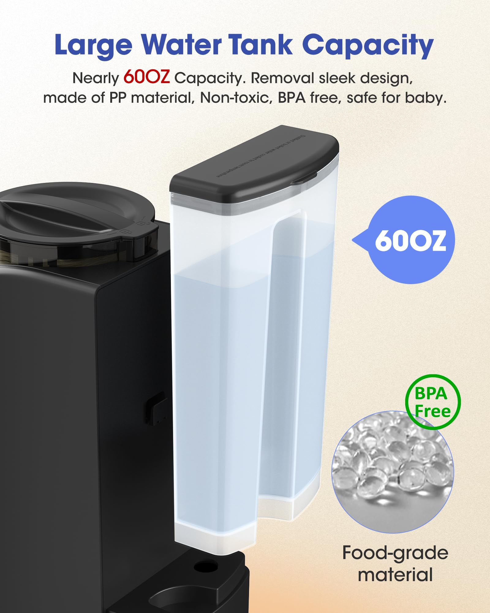 **Instant Baby Formula Maker Machine - Fast & Customizable Formula Dispenser with Precise Temperature Control | Automatic Powder Blending for All Bottle Brands | Perfect for Night Feedings & Travel (Black)**