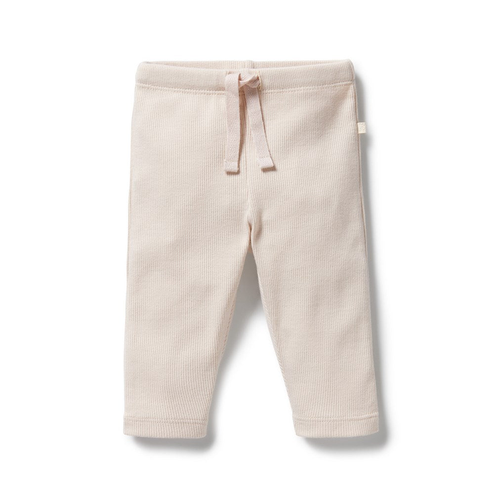 Organic Dusty Rose High-Waisted Ribbed Leggings for Women - Soft & Stretchy Yoga Pants for Workouts, Lounge & Everyday Wear