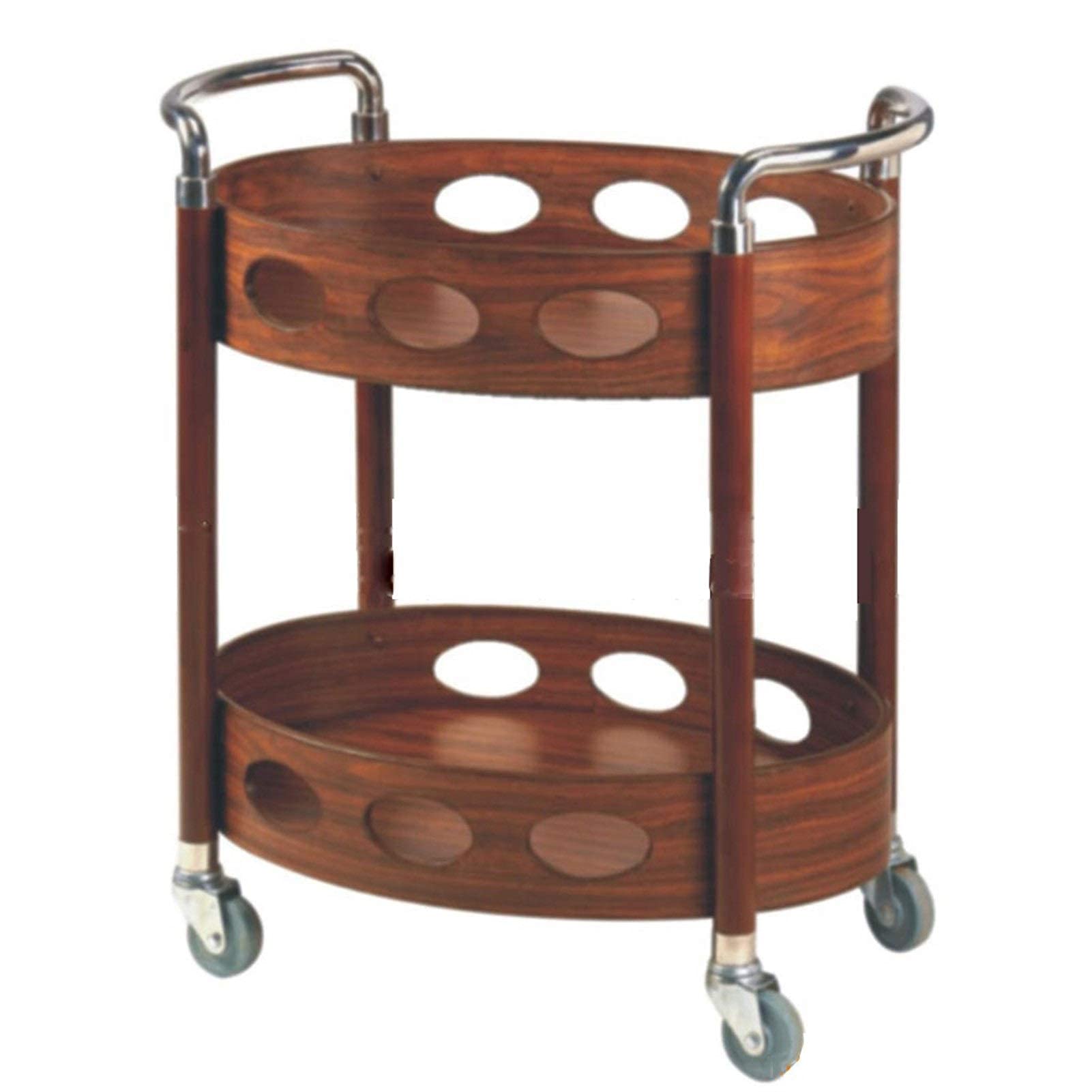 Industrial Kitchen Bar Cart with 2-Tier Shelves - Rolling Utility Storage Cart for Home Bar, Serving & Kitchen Organization (31