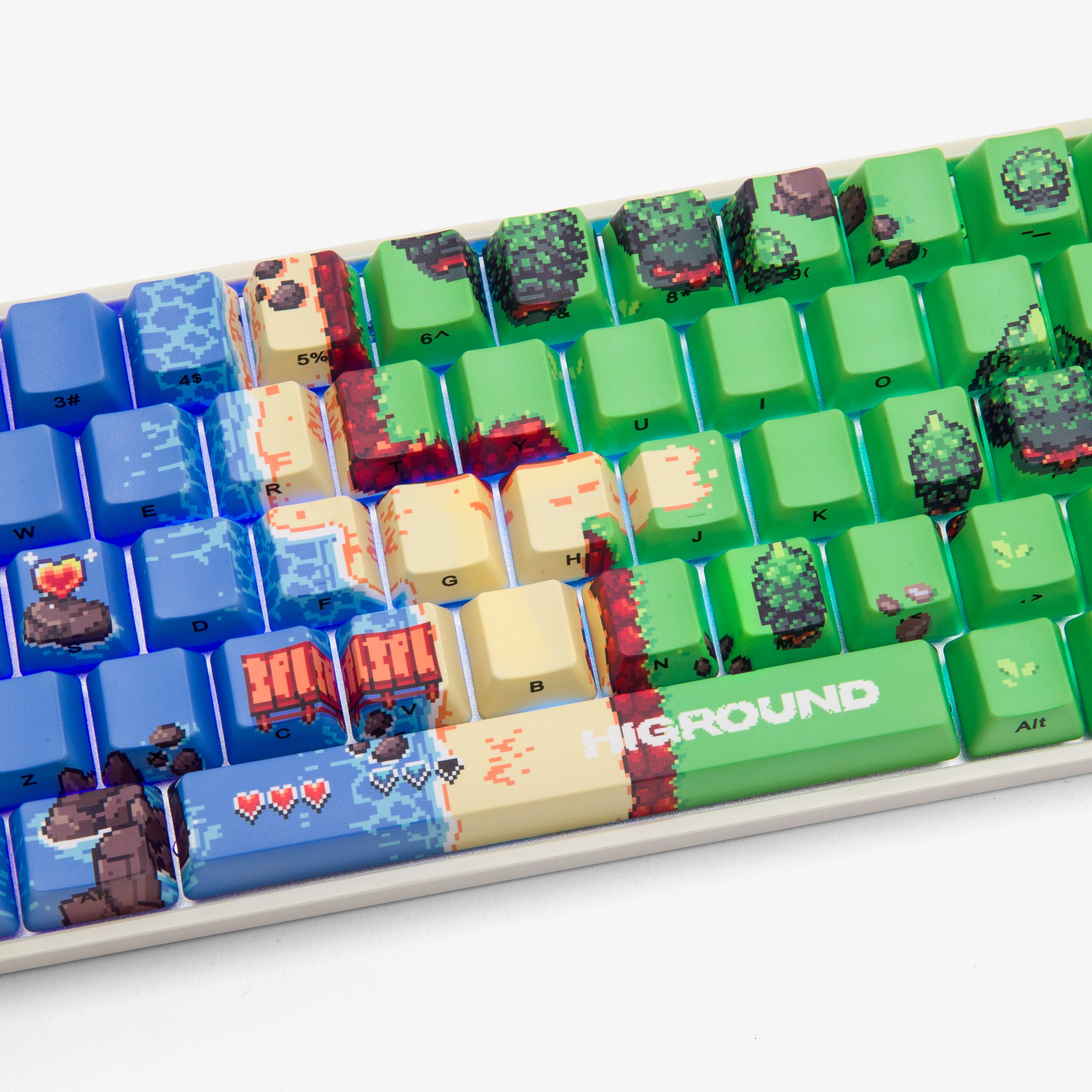 Higround 2 Basecamp 65 Mechanical Gaming Keyboard - Amora Bay Color | Compact 65% Layout, RGB Backlit | Perfect for Gaming, Coding & Office Work