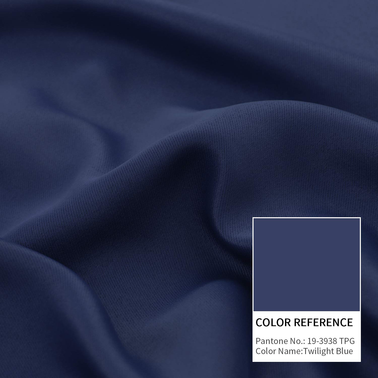 BGment Blackout Room Darkening Curtains for Sliding Doors - 96 Inch Length Thermal Insulated Soundproof Window Curtains for Bedroom & Living Room - Navy Blue Privacy Room Divider Panel (100