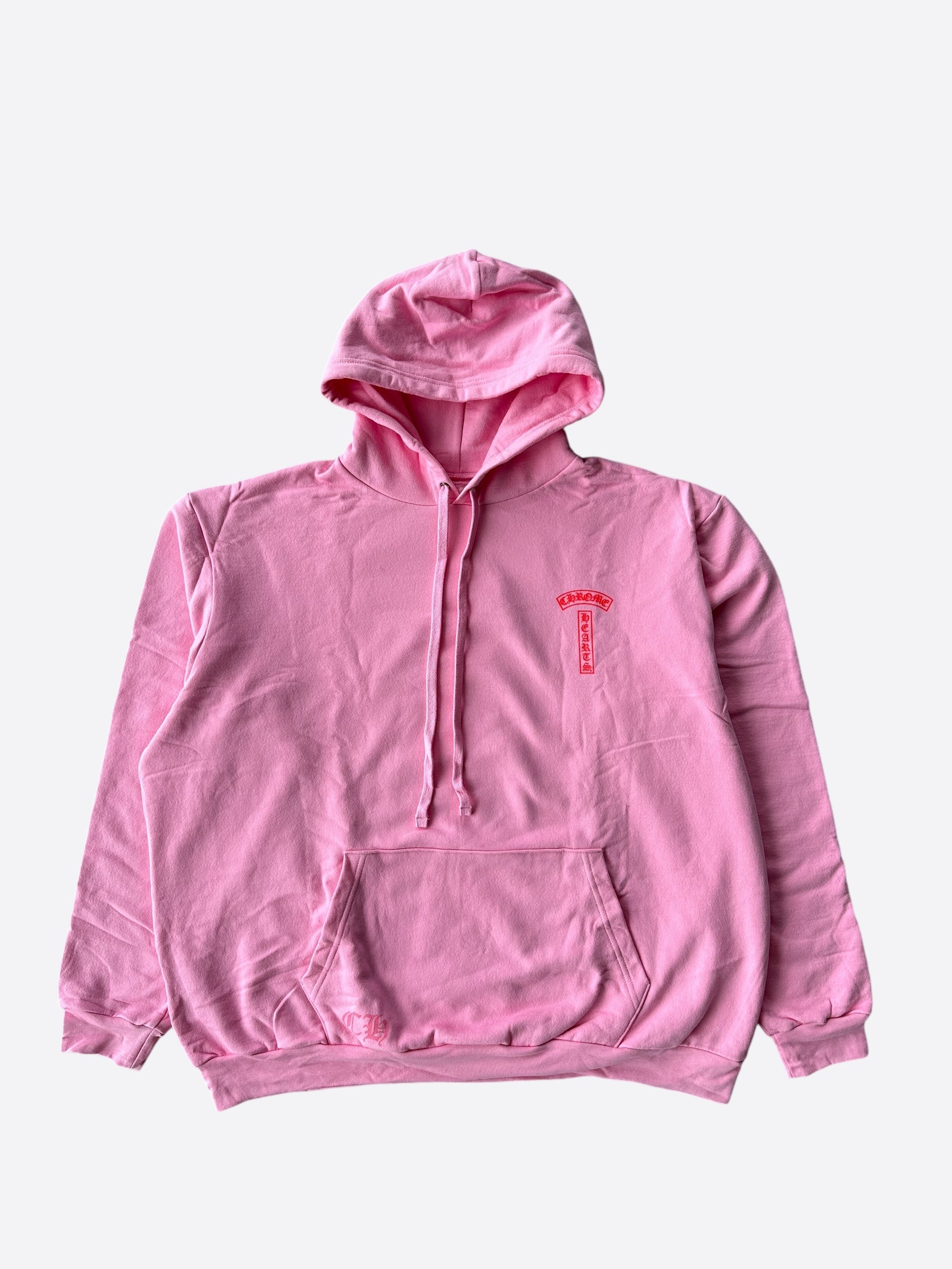 Chrome Hearts Pink & Red T-Bar Logo Hoodie for Men & Women - Stylish Streetwear for Casual Outfits & Urban Fashion
