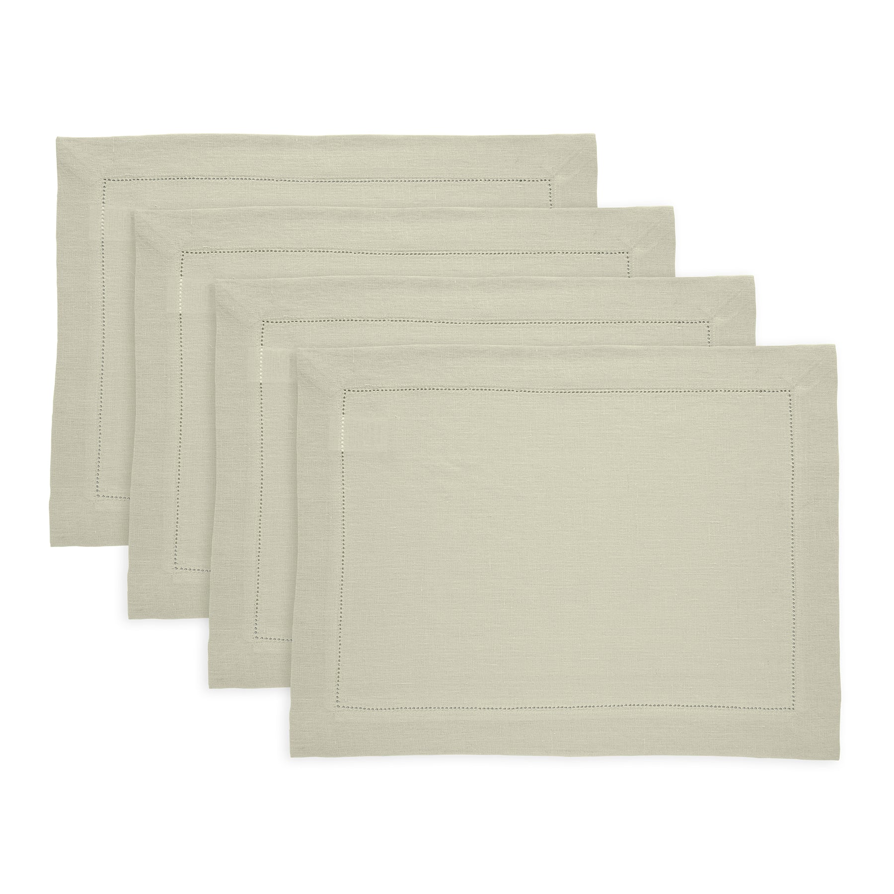 Sonoma Hemstitch Placemats Set of 4 - Premium Cotton Table Mats for Dining - Perfect for Dinner Parties, Holiday Meals & Home Decor