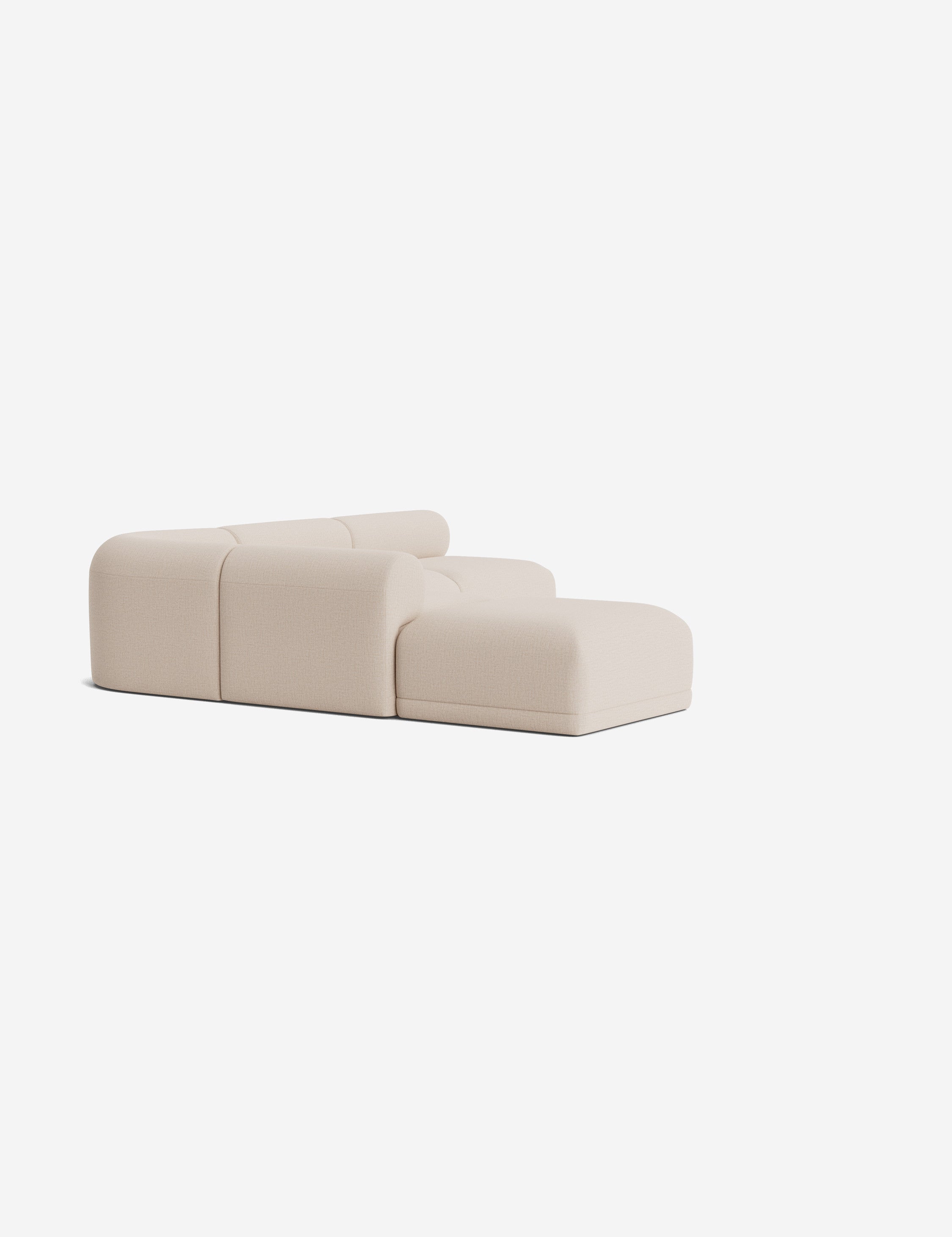 Modern Carson Sectional Sofa with Ottoman - Comfortable L-Shaped Couch & Storage Footrest for Living Room, Family Room & Small Spaces - Soft Fabric Upholstery & Sturdy Wood Frame