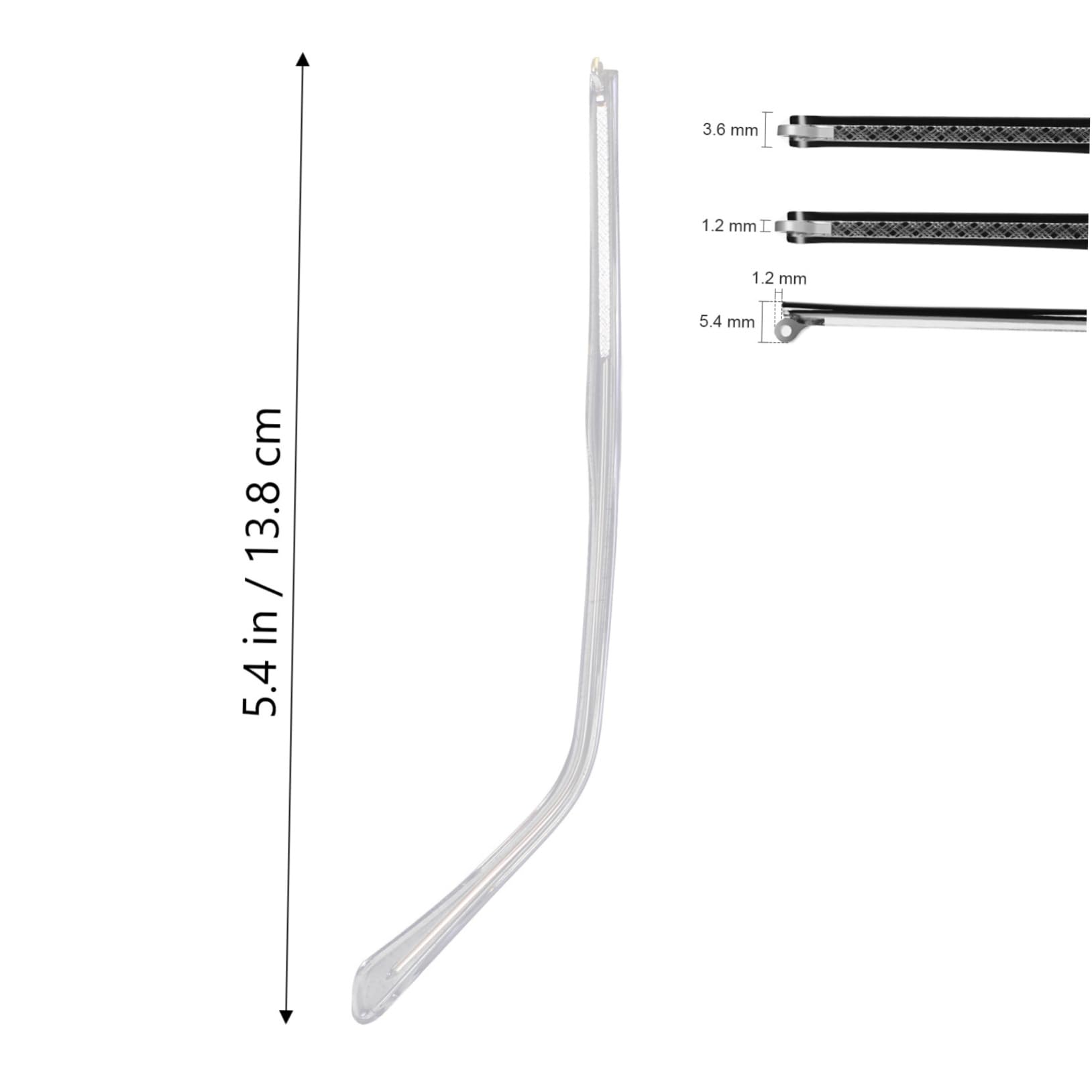 POPETPOP Universal Metal Glasses Arm Replacement Kit - Transparent Frame Repair Parts for Eyeglasses, Sunglasses & Reading Glasses | Durable Fix for Broken Temples at Home, Office or Travel