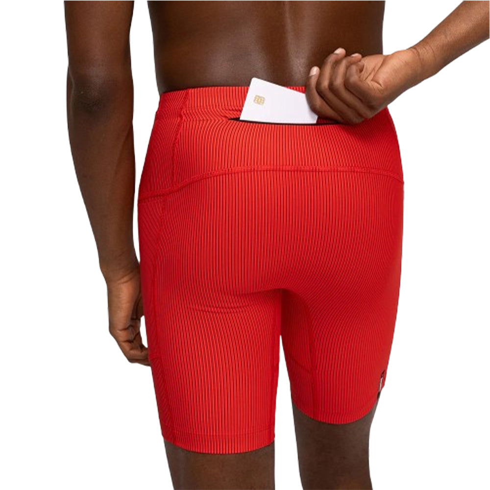 ASICS x Bandit Men's Striped Cadence Next Gen 7-Pocket Running Shorts - Lightweight Workout Half Tights for Gym, Jogging & Training