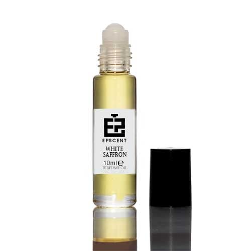 Premium White Zafran (Saffron) Perfume Oil by Epscent - 10ml Exotic Spicy Ambery Warm Fragrance for Women & Men | Perfect for Date Nights, Special Occasions & Luxury Gift Giving