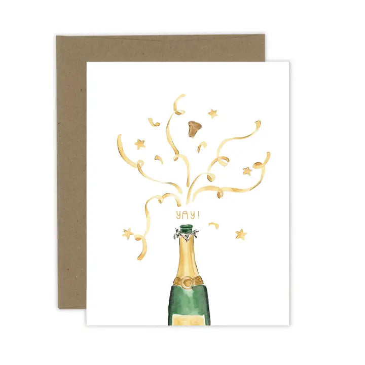 ALMEIDA ILLUSTRATIONS Pop the Champagne! Wall Art Print - Elegant Celebration Decor for Home, Office & Party Spaces