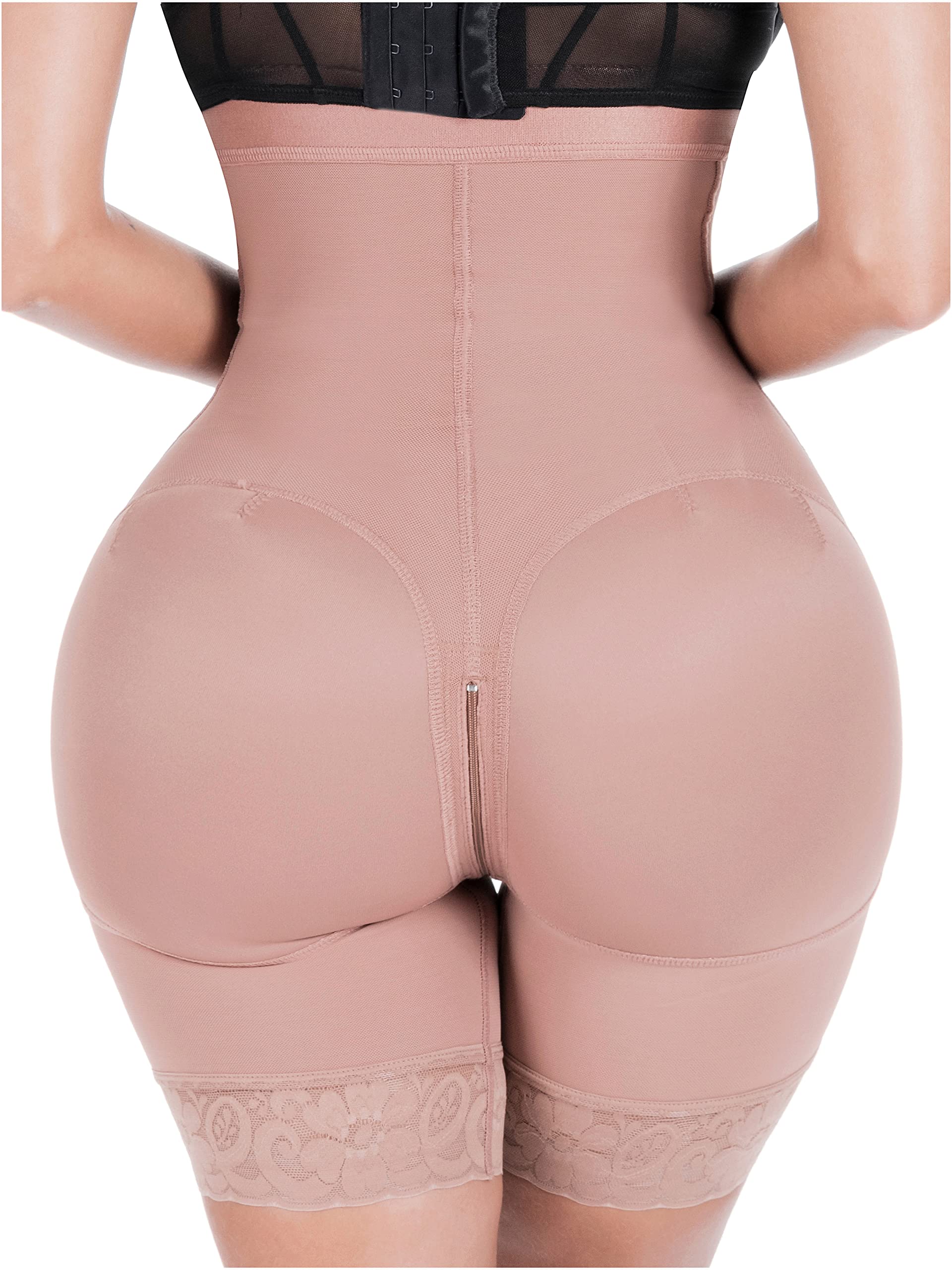 Sonryse High Waisted Butt Lifting Shaper Shorts for Women - Colombian Shapewear Fajas - Tummy Control & Body Shaping for Workout, Party & Everyday Wear