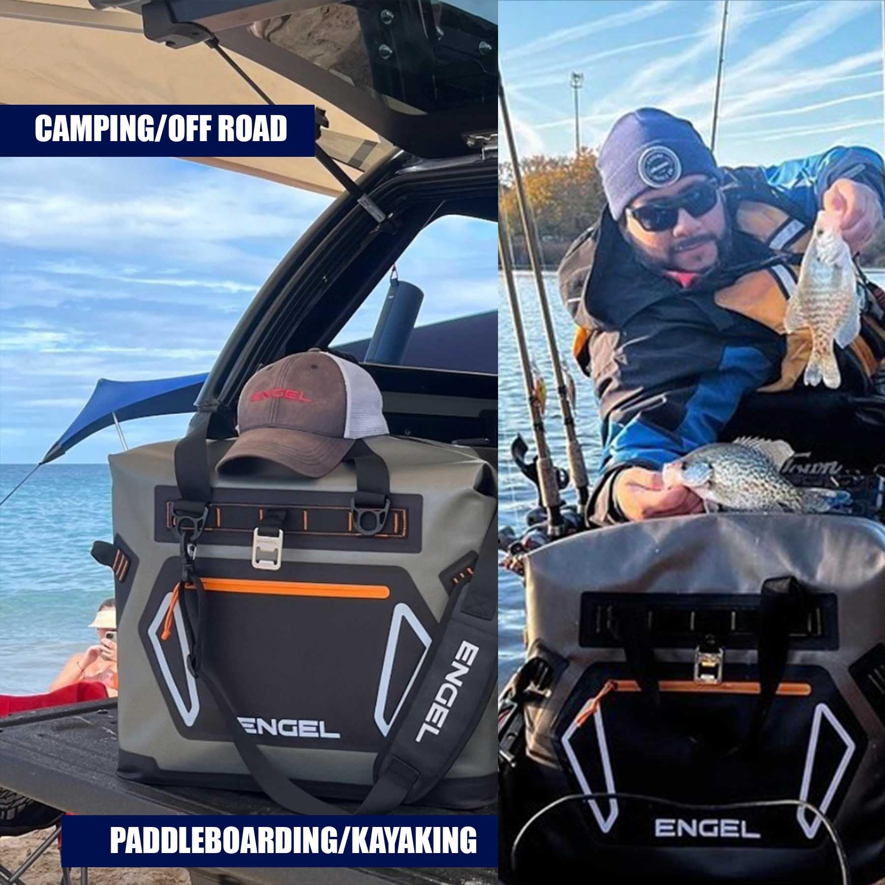 Engel HD30 High-Performance Soft-Sided Cooler Tote Bag - Durable, Leak-Proof & Portable Ice Chest for Camping, Fishing, Tailgating, Beach & Outdoor Adventures - Keeps Ice Cold for 24+ Hours - Perfect for Picnics, BBQs & Road Trips
