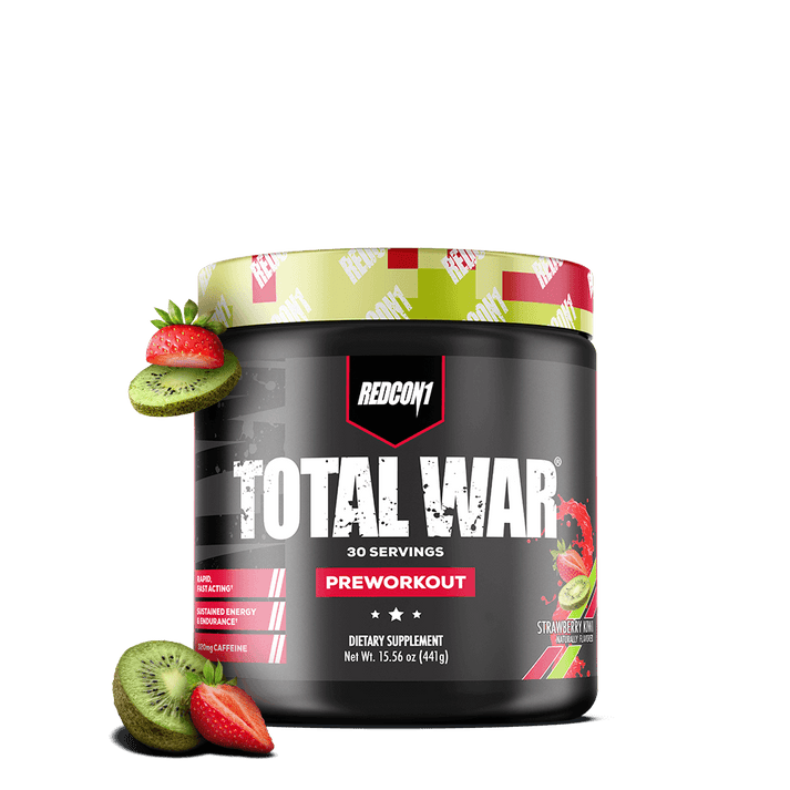 Redcon1 Total War Pre-Workout Powder - Intense Energy & Focus Booster for Gym & Fitness Training | Best for Bodybuilding & Strength Workouts