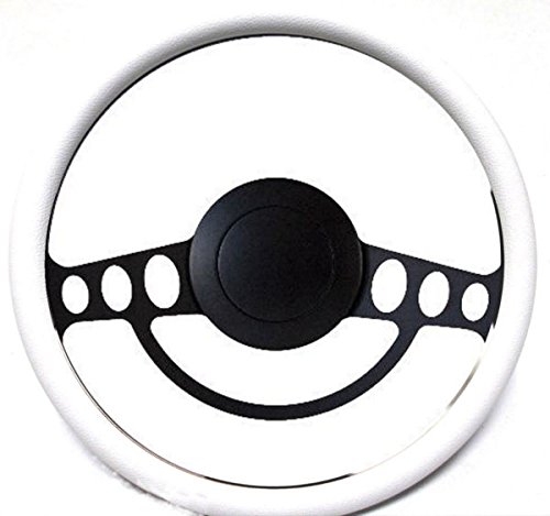 Hot Rod Steering Wheel Kit - Ididit or GM Column White Steering Wheel for Street Rod & Rat Rod - Perfect for Classic Car Restoration & Custom Builds