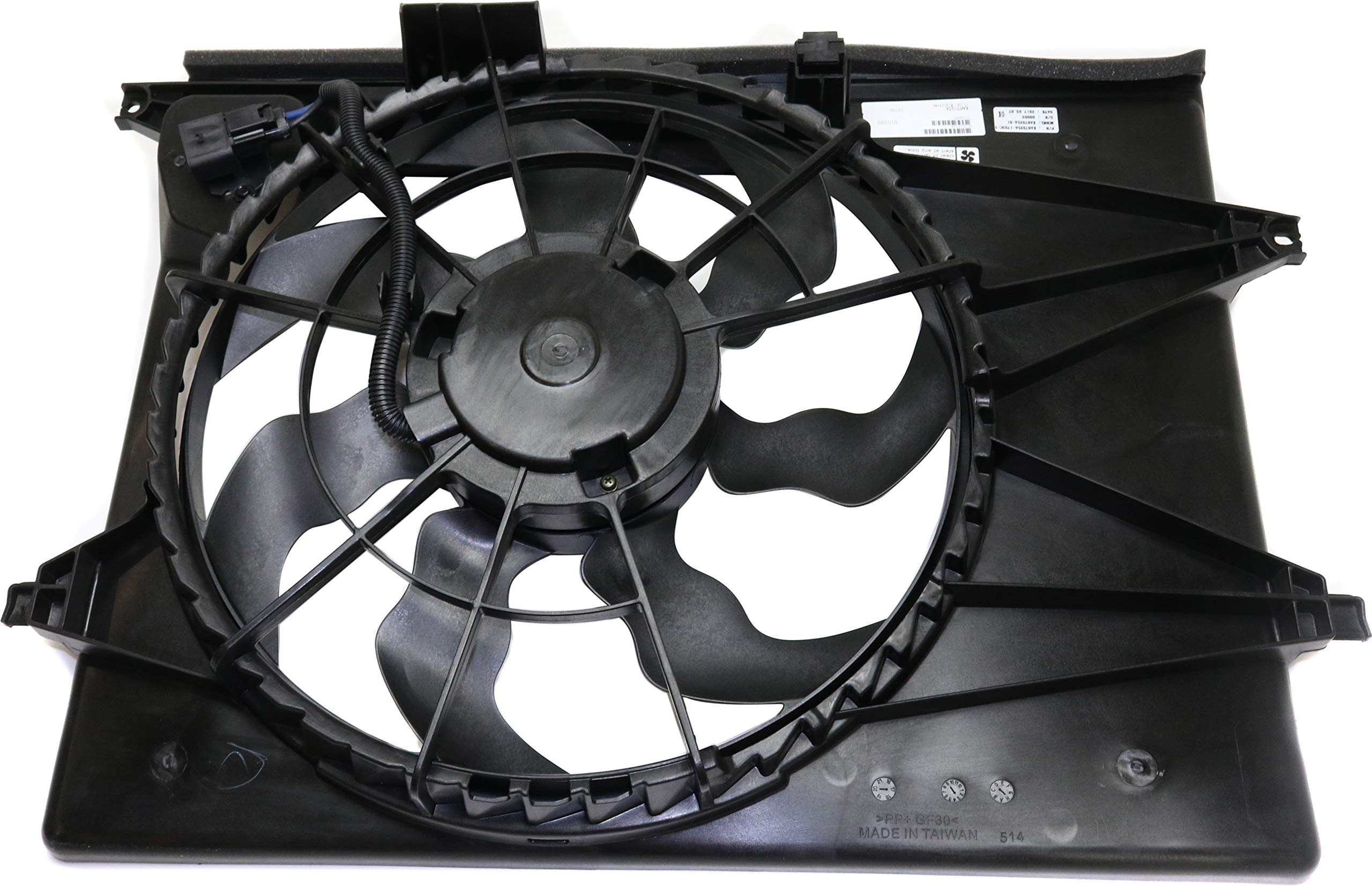 Evan-Fischer Radiator Fan Assembly Replacement for 2015-2018 Kia Sedona - Single Fan Cooling System Part - Perfect for Overheating Prevention & Summer Driving