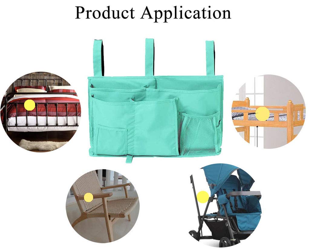 Pimzua Bunk Bed Top Caddy - Adjustable Cup Holder & Organizer for Laptop, Paper & Tablet | Perfect for Home, RV, Camping & Office Use | Fits Bed Rails, Armchairs, Recliners & Futons