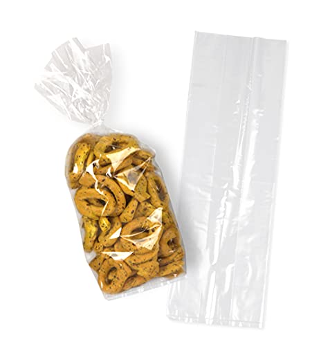 APQ 1000 Pack Clear Polyethylene Gusseted Bags 5x3x15 Inches - 1.5 Mil Thick Expandable Side Gusset Bags for Food Storage, Retail Packaging & Industrial Use | Resealable Open-Ended Poly Bags for Bakery, Crafts & Medical Supplies