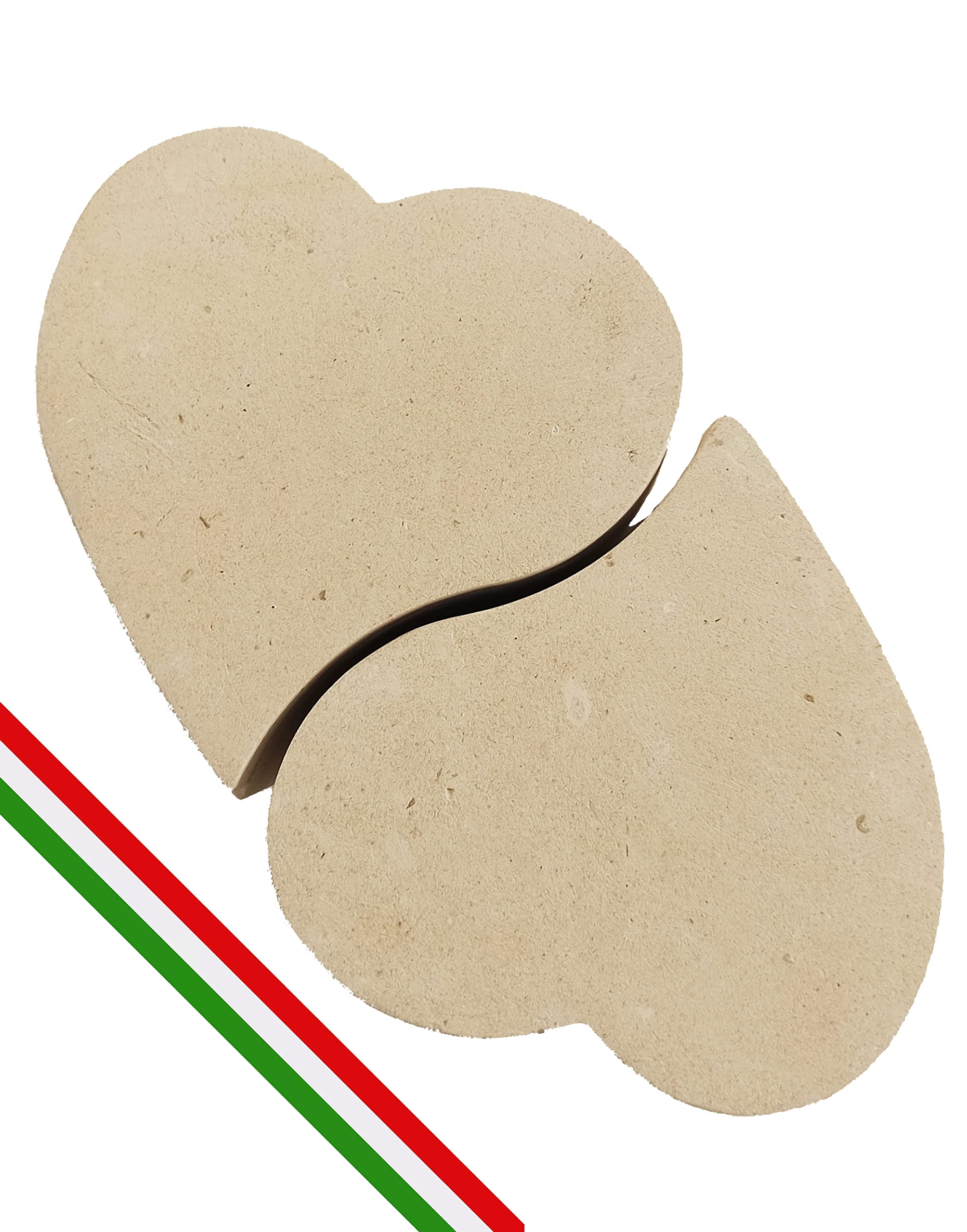 2 Heart Shaped Stone Jewelry Boxes - Handmade in Italy - Dresser Organizer & Key Storage - Includes Gift Box & Blank Message Card - Perfect Birthday, Anniversary Gift for Her, Woman, Mom, Wife - Jewelry Storage & Home Decor for Bedroom, Vanity, Dresser