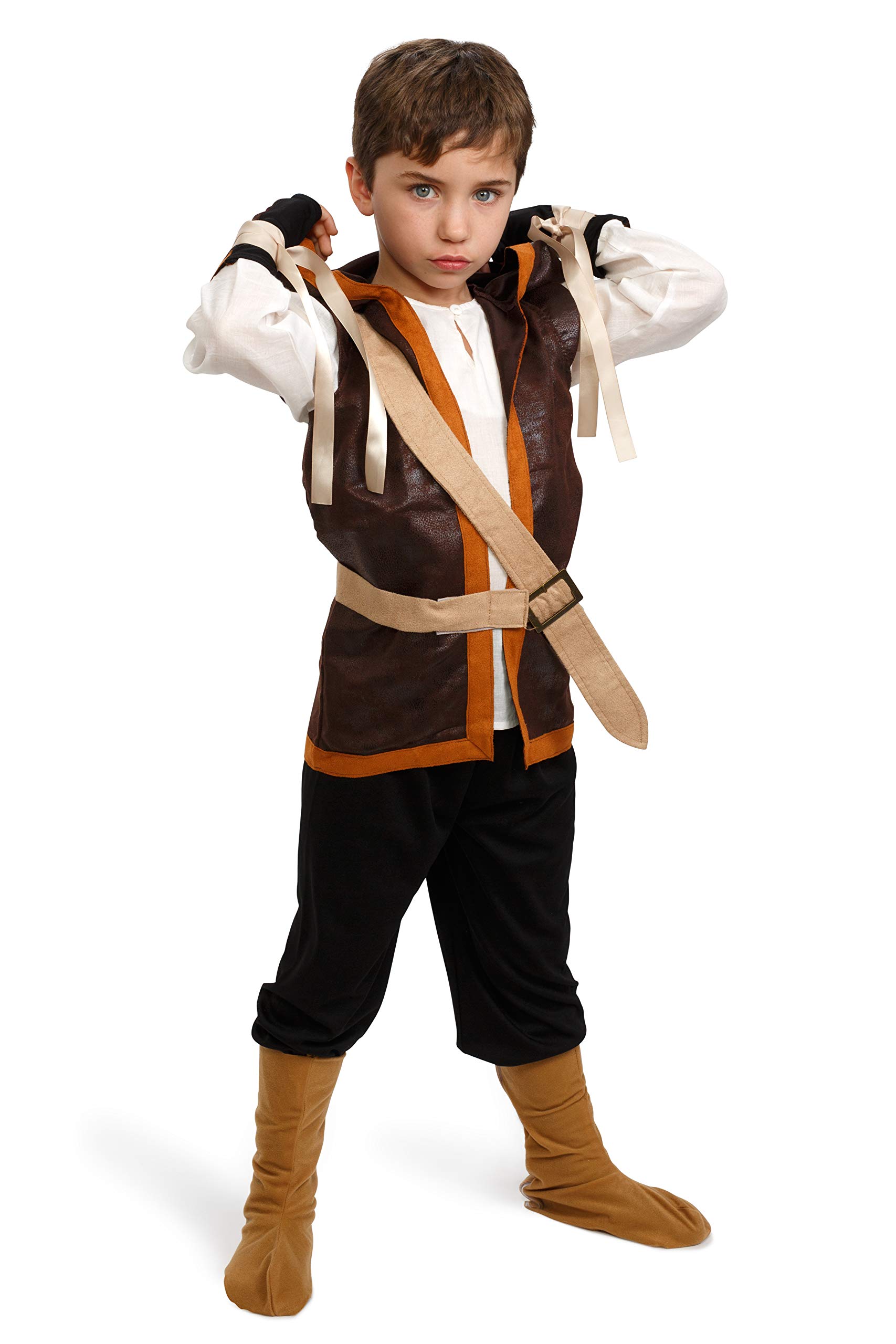 Boys Robin Hood Costume - Medieval Renaissance Archer Outfit for Kids | Halloween Dress Up & Role Play Costume