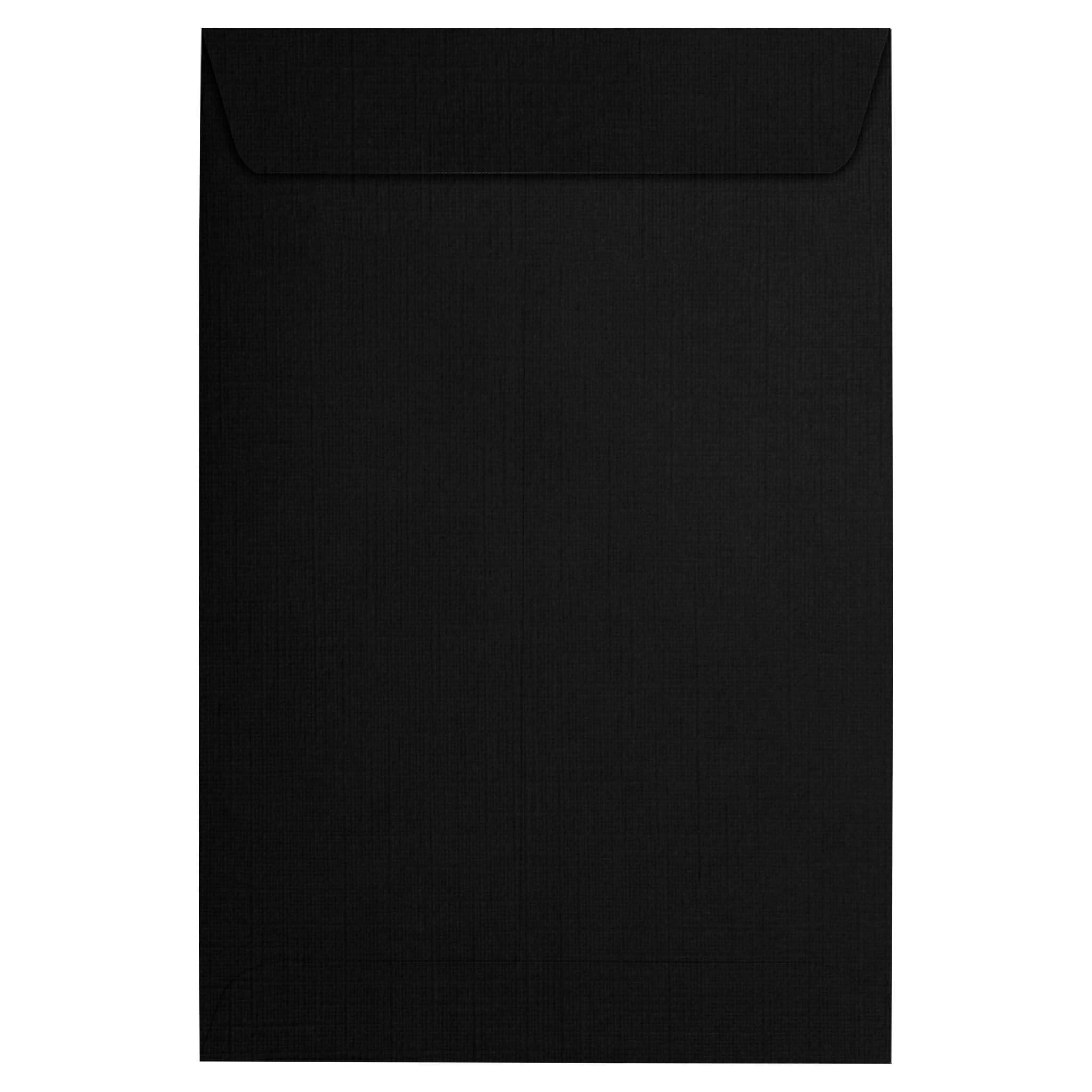 LUXPaper 6 x 9 Open End Envelopes - Premium Black Linen Textured Envelopes (80lb, 1000 Pack) | Self-Seal Peel & Press Closure | Perfect for Business Mail, Wedding Invitations, Greeting Cards & Corporate Stationery