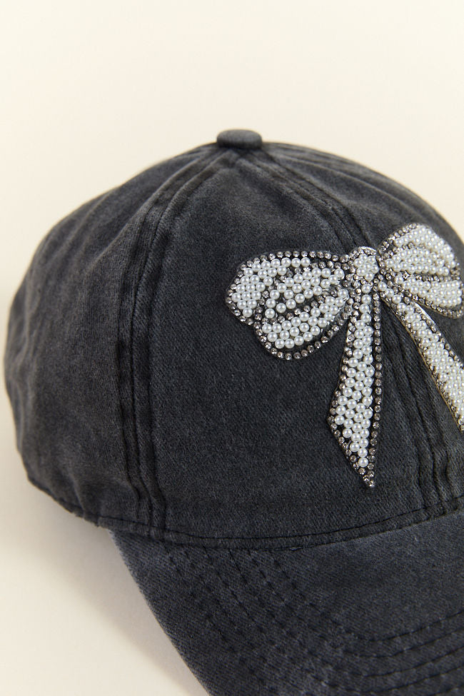 Elegant Black Pearl Bow Hat for Women - Vintage Pearl Embellished Headband for Weddings, Parties & Special Occasions