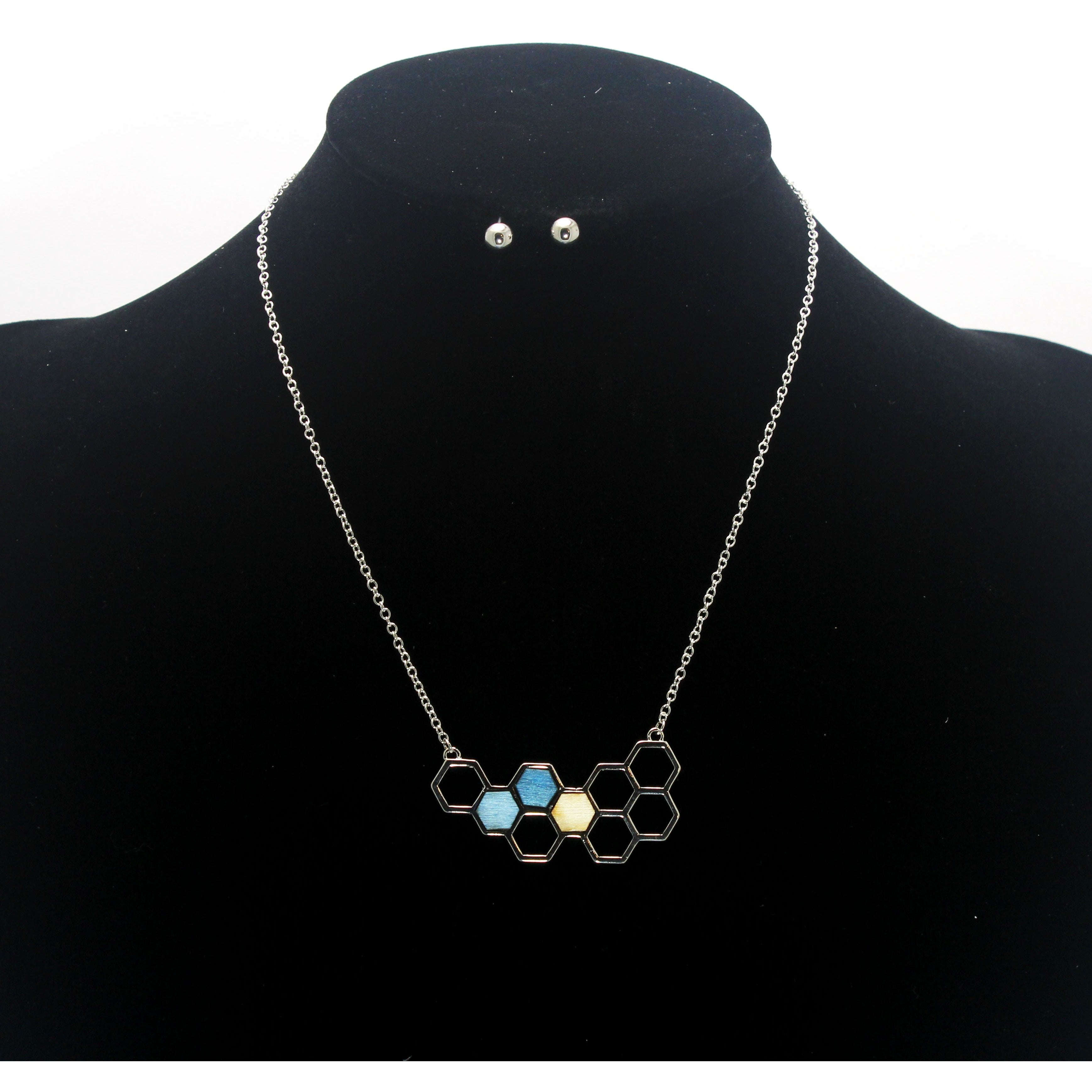 Honeycomb Necklace Set - Elegant Bee Pendant Jewelry for Women, Perfect for Everyday Wear & Special Occasions