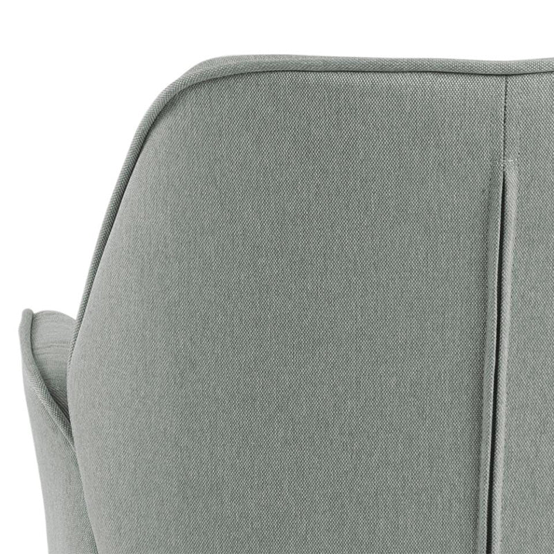 Arden Swivel Dining Chair - Grey & Black Upholstered Modern Kitchen Counter Stool for Home, Bar, Restaurant & Office Use