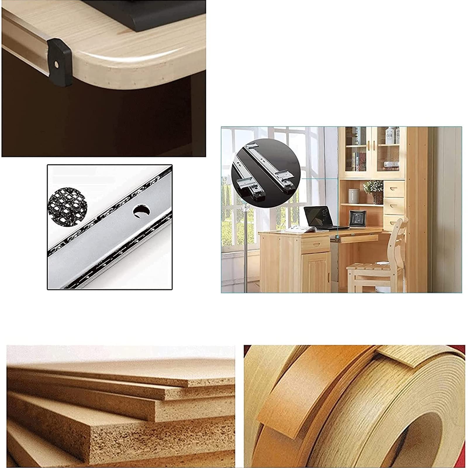Ergonomic Under Desk Keyboard Tray - Wooden Sliding Drawer for Keyboard & Mouse Storage | Desk Extender & Workspace Organizer | Perfect for Home Office, Gaming Setup & Computer Workstations